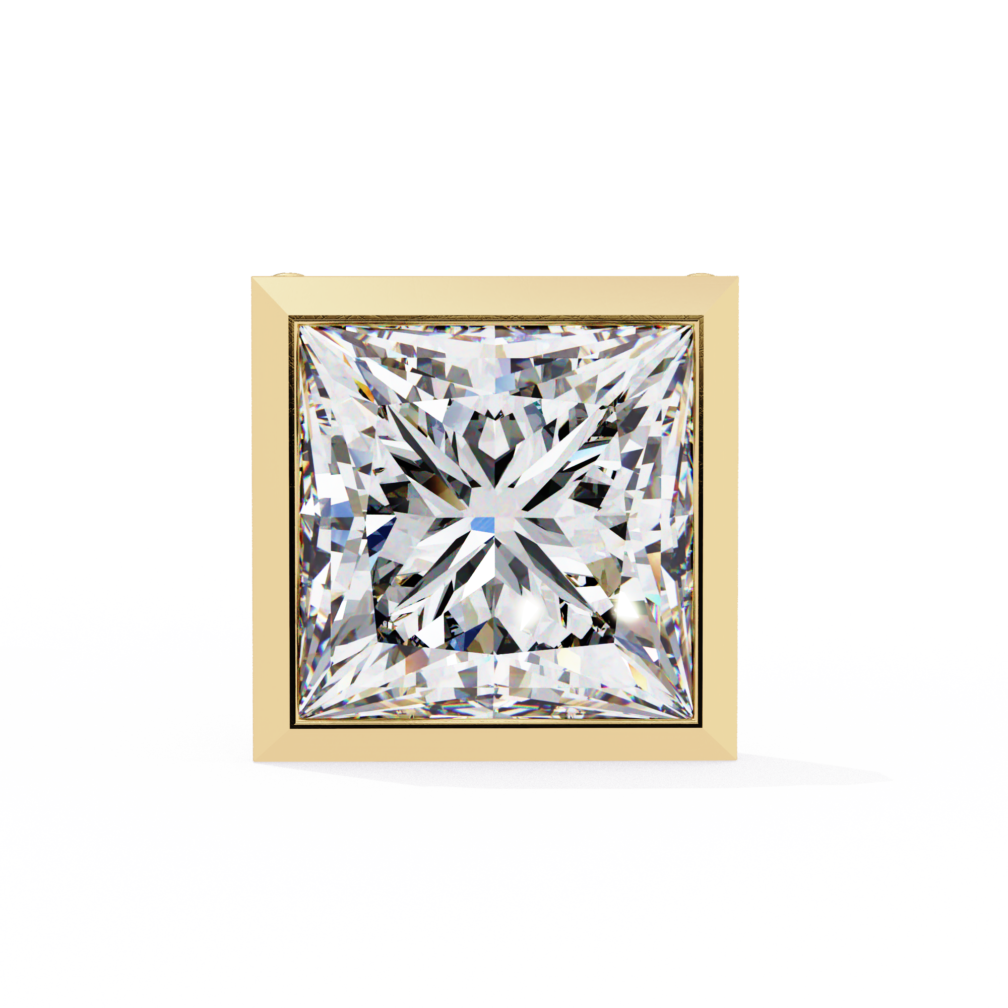 Princess Solitaire Diamond Stud