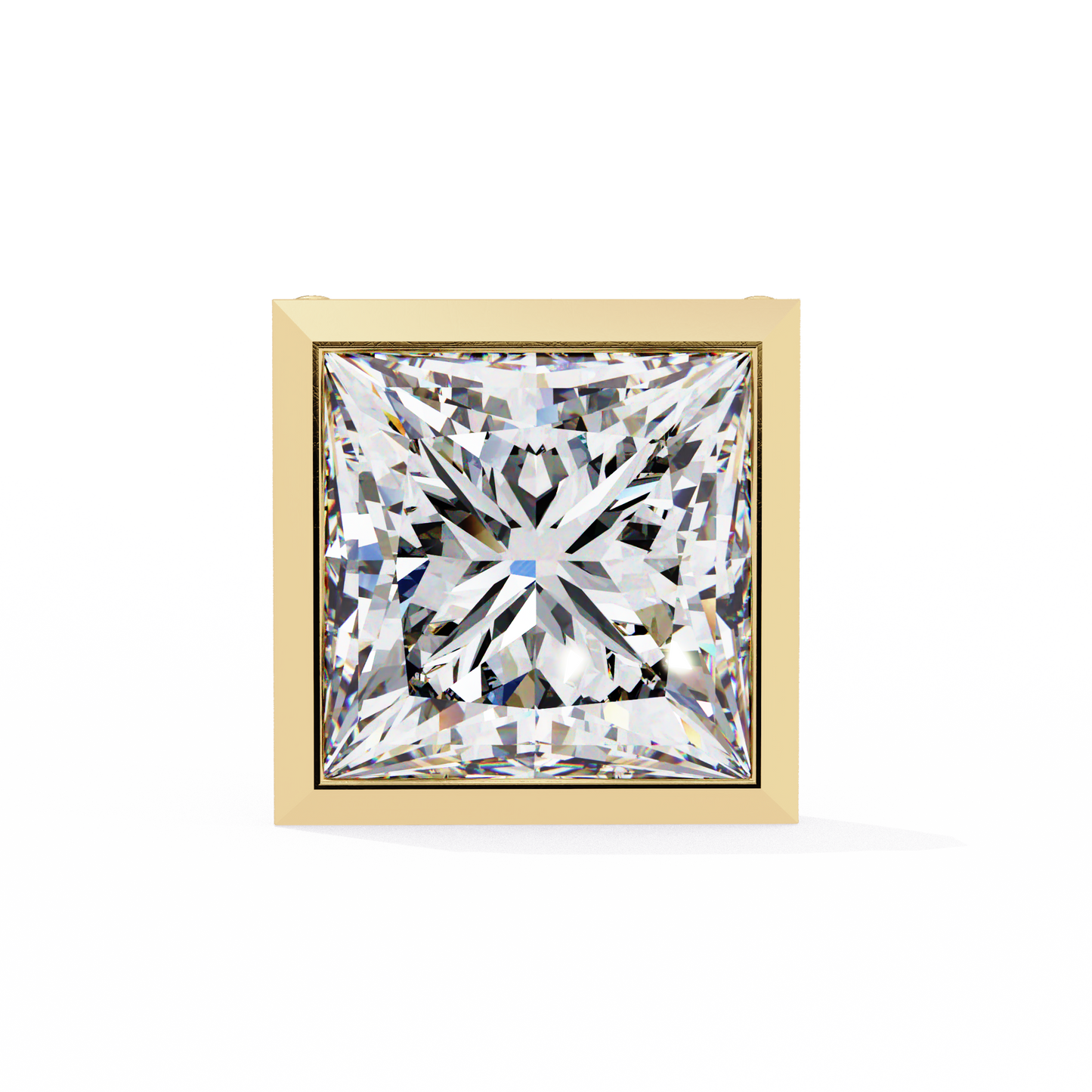 Princess Solitaire Diamond Stud