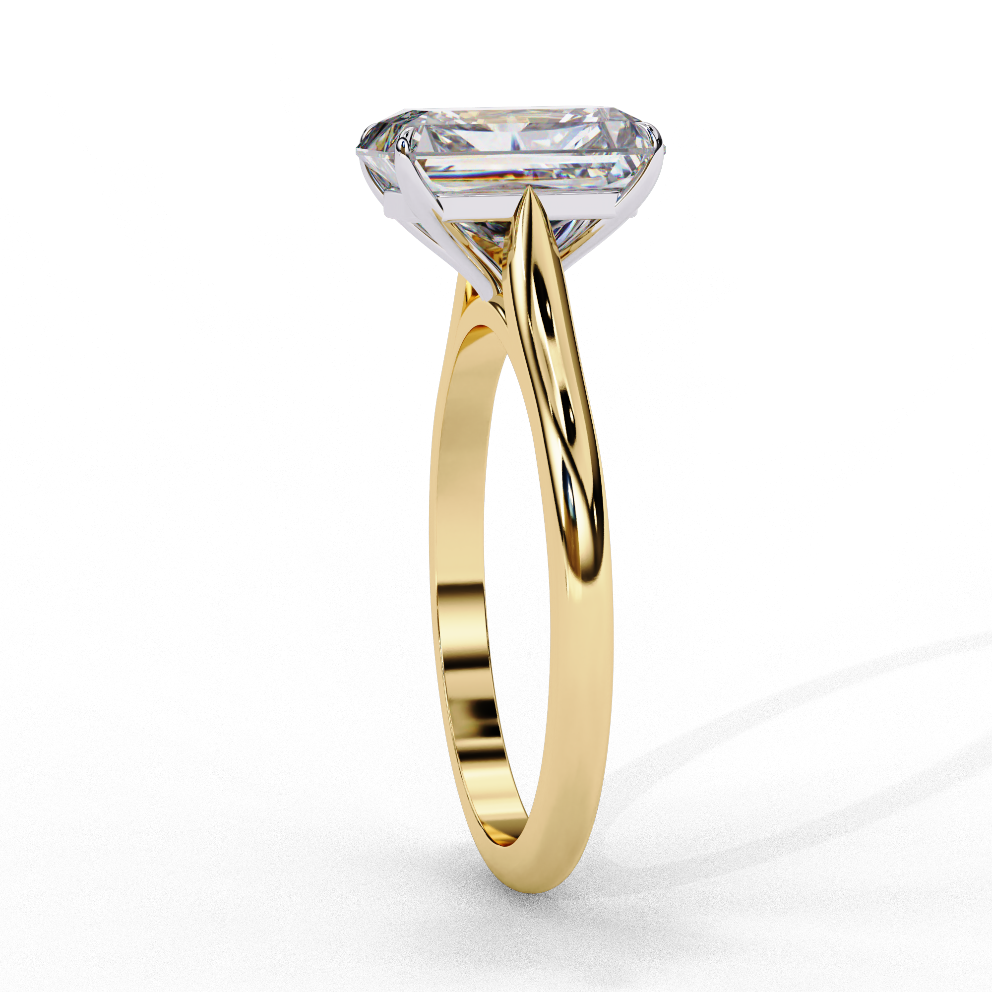 Radiant Cut Lab Grown Diamond Solitaire Engagement Ring
