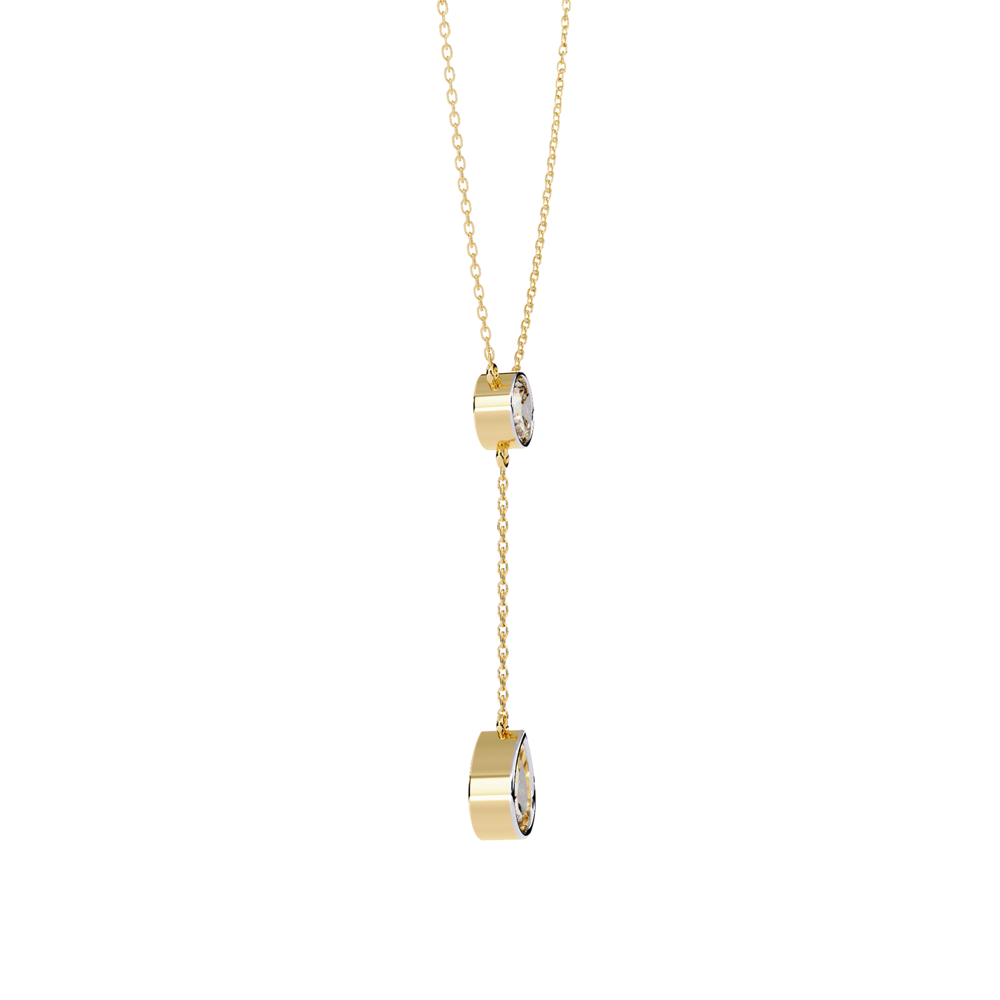 Classic Y-Necklace with Sparkling Diamonds