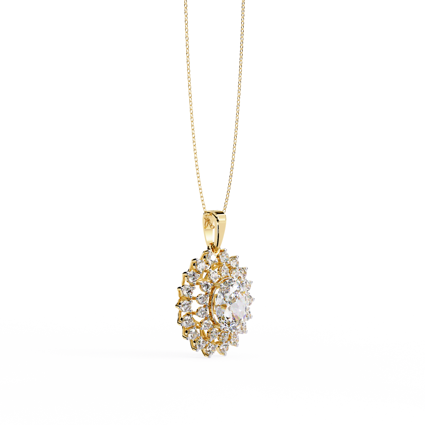 Dawn Oval Diamond Necklace