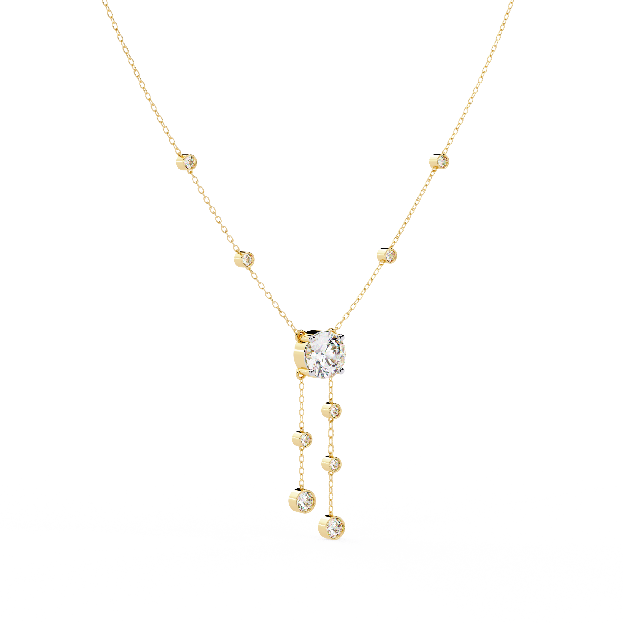Round Lab Grown Diamond Necklaces