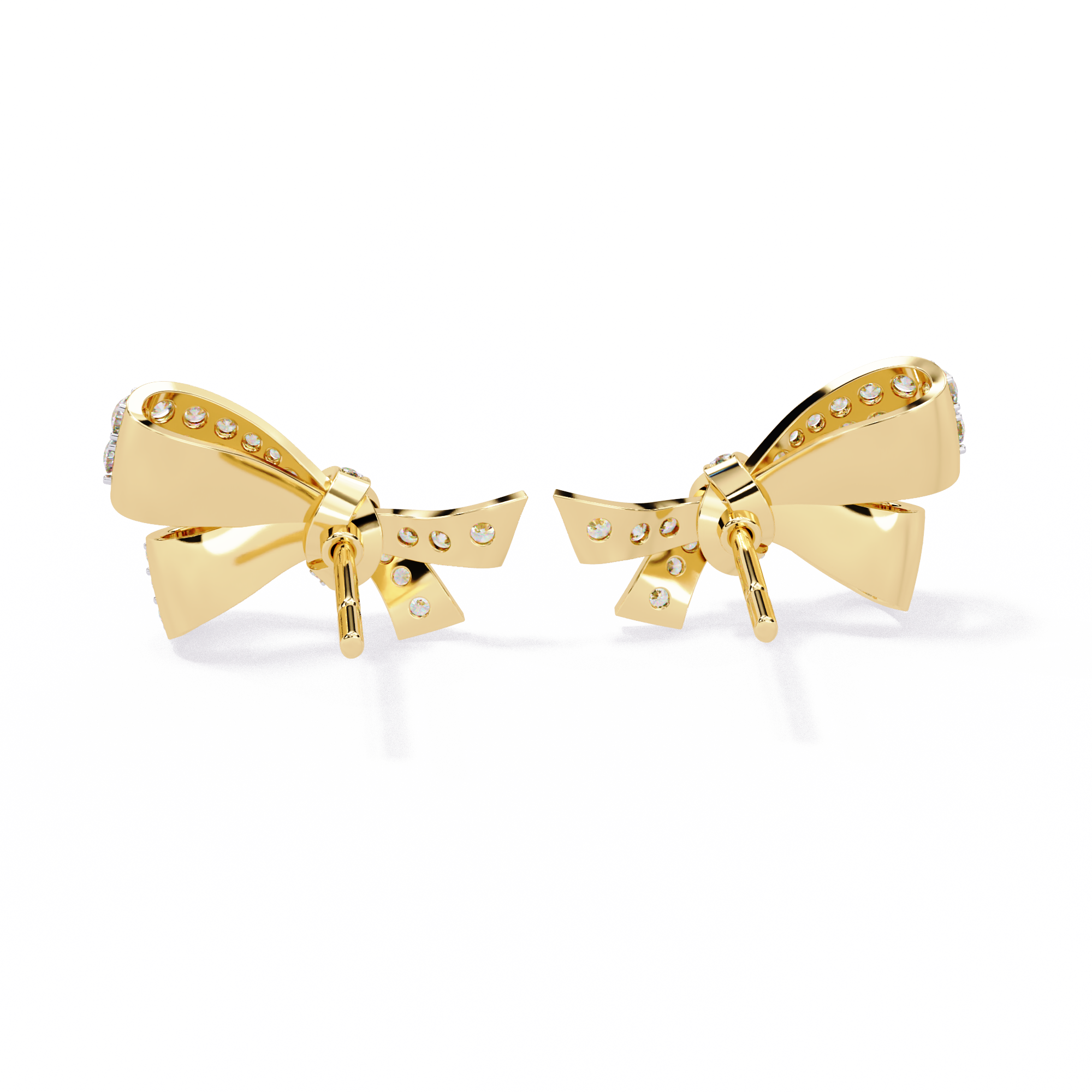 Diamond Bow Knot Stud Earrings