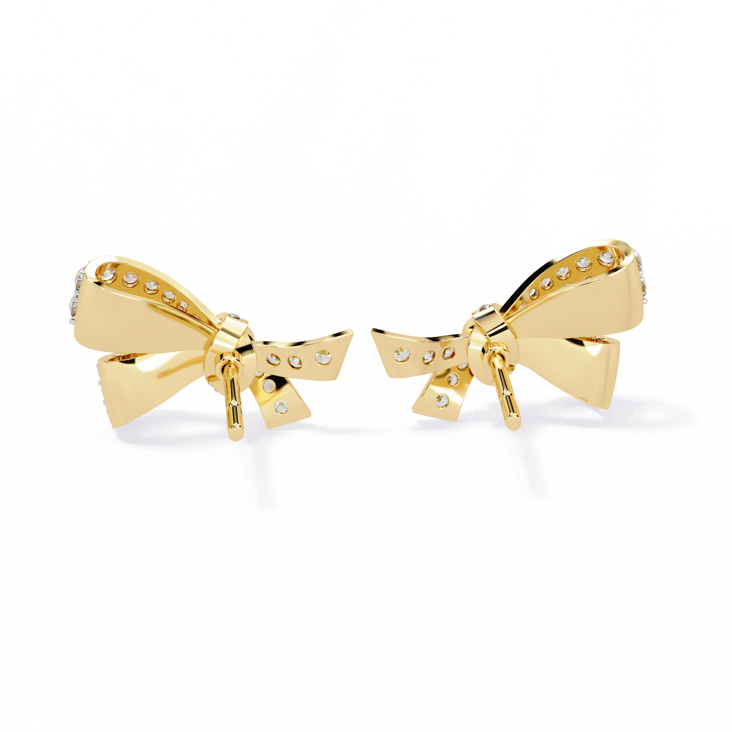 Diamond Bow Knot Stud Earrings