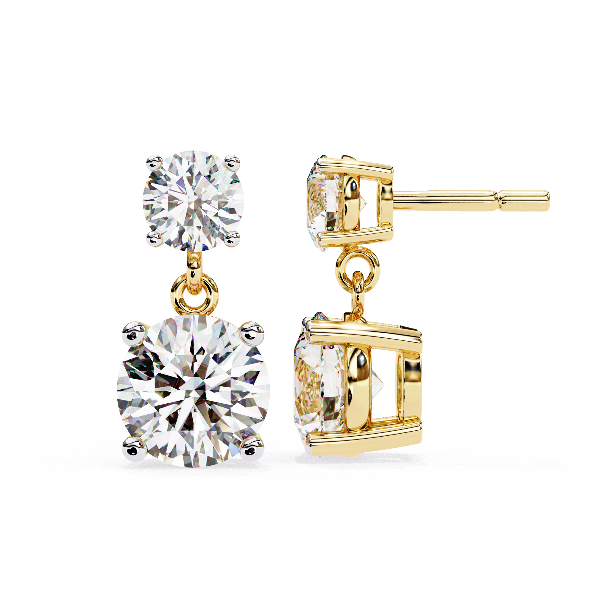 Diamond Duo Stud Earrings