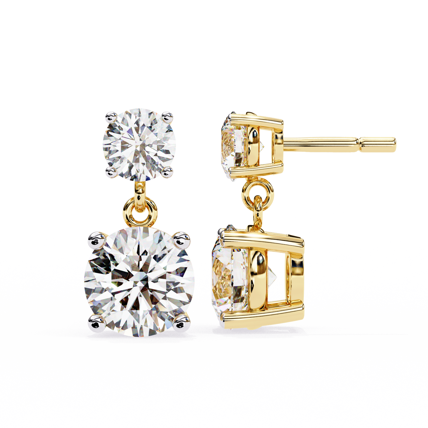 Diamond Duo Stud Earrings