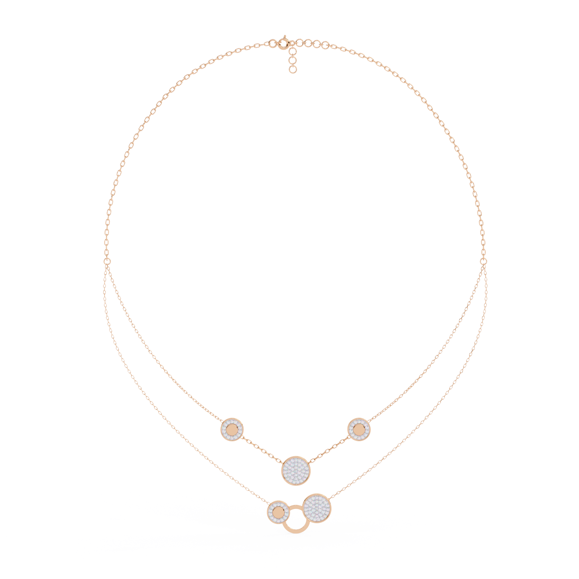 Lira Round Diamond Necklace