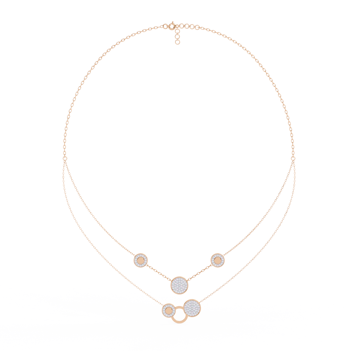 Lira Round Diamond Necklace