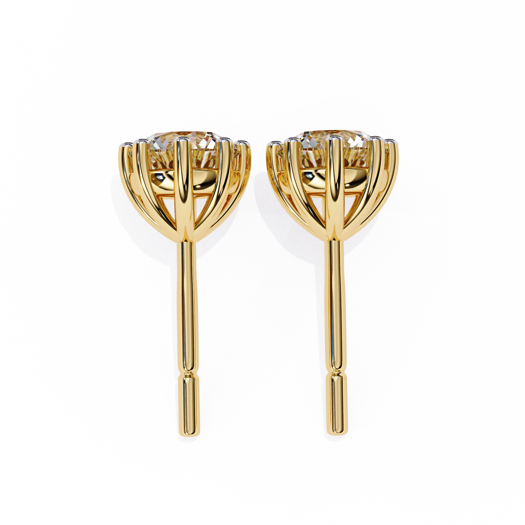 8 Prong Stud Earring