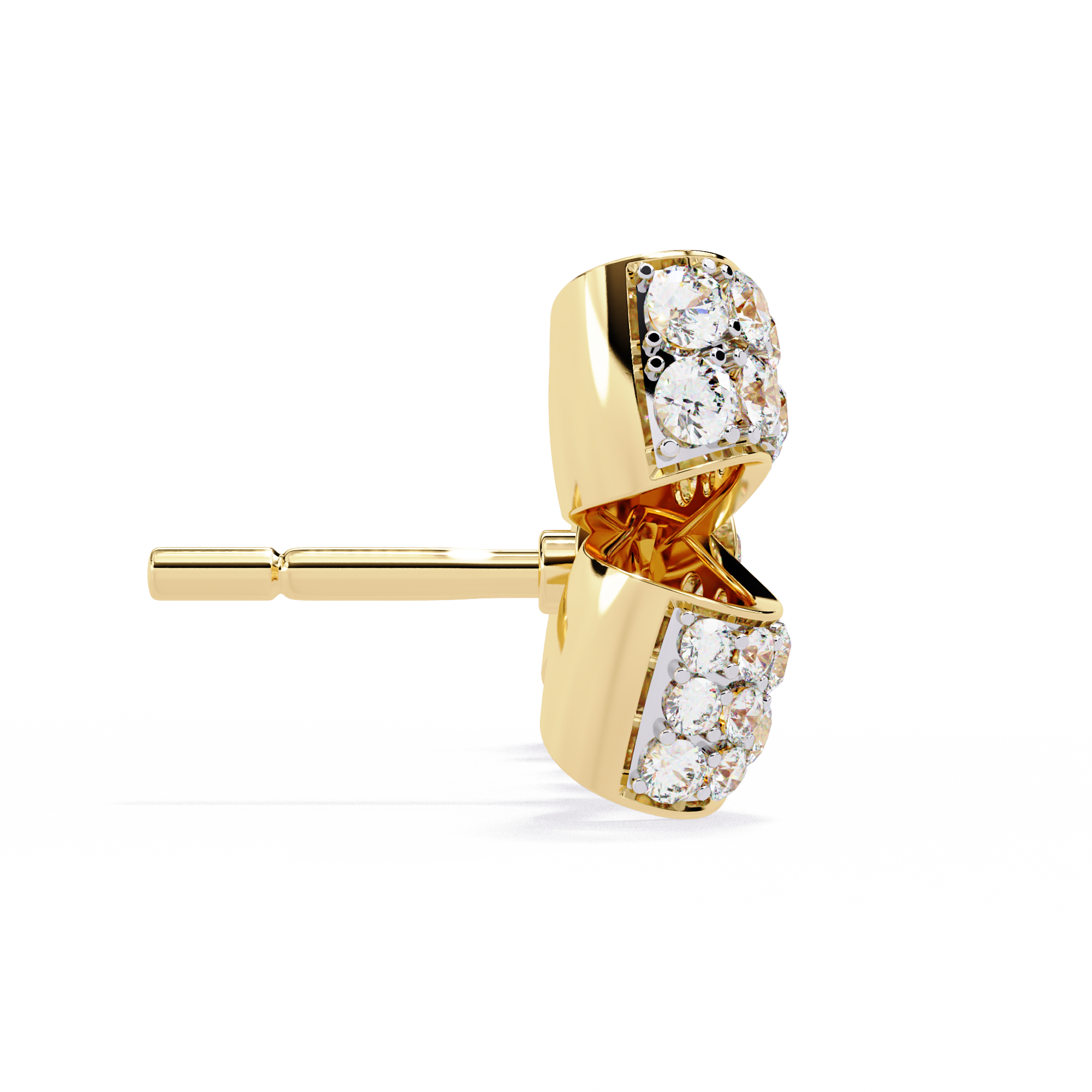 Diamond Bow Knot Stud Earrings