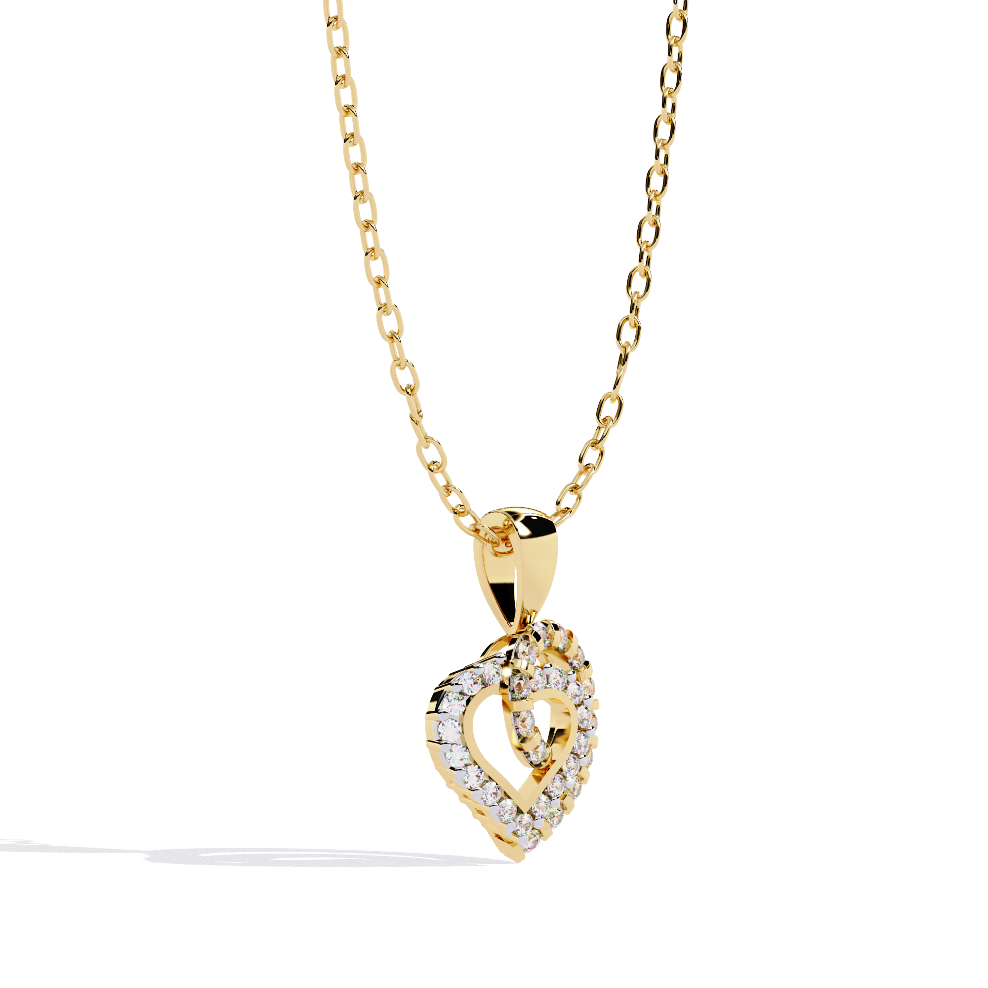 Vintage Double Heart Sweet Pendant