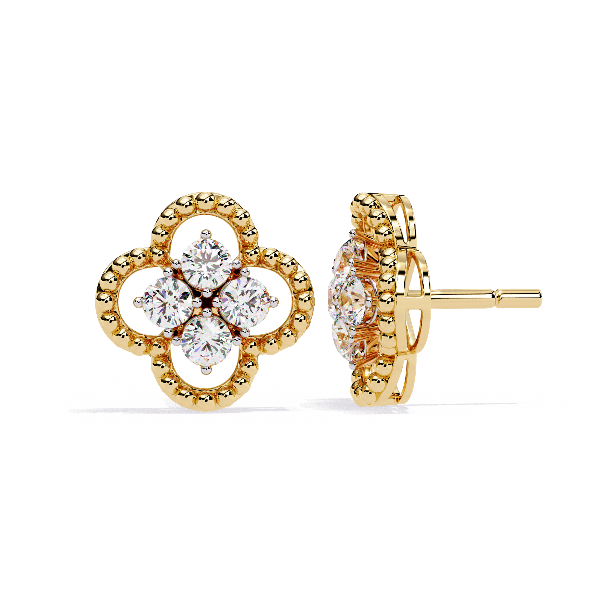 Buy Four-Stone Diamond Stud Earring