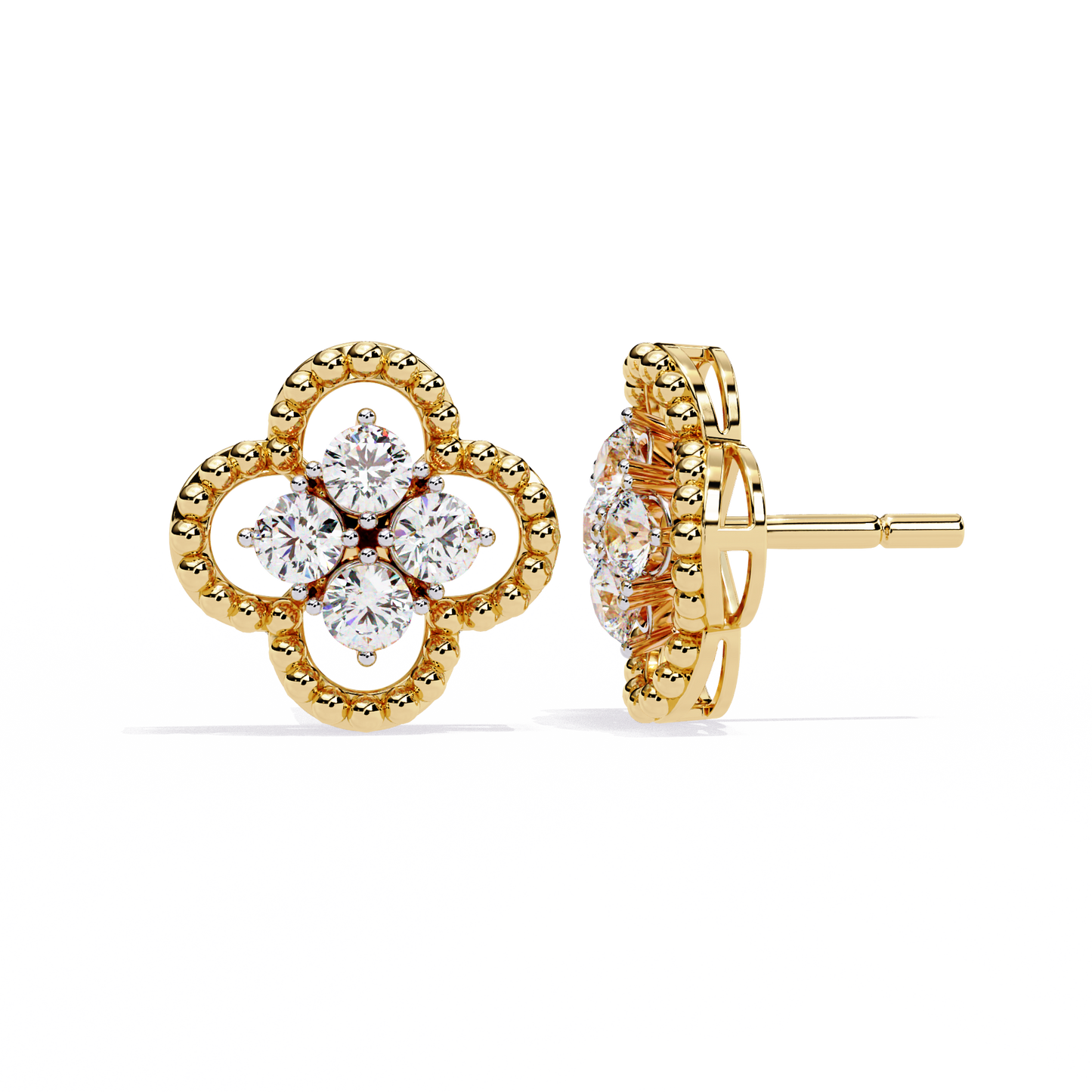 Buy Four-Stone Diamond Stud Earring
