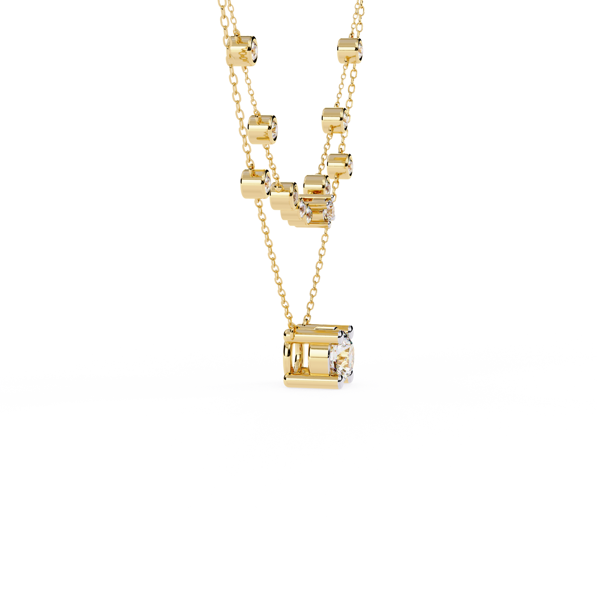 Premium Round Brilliant Diamond Solitaire Necklace