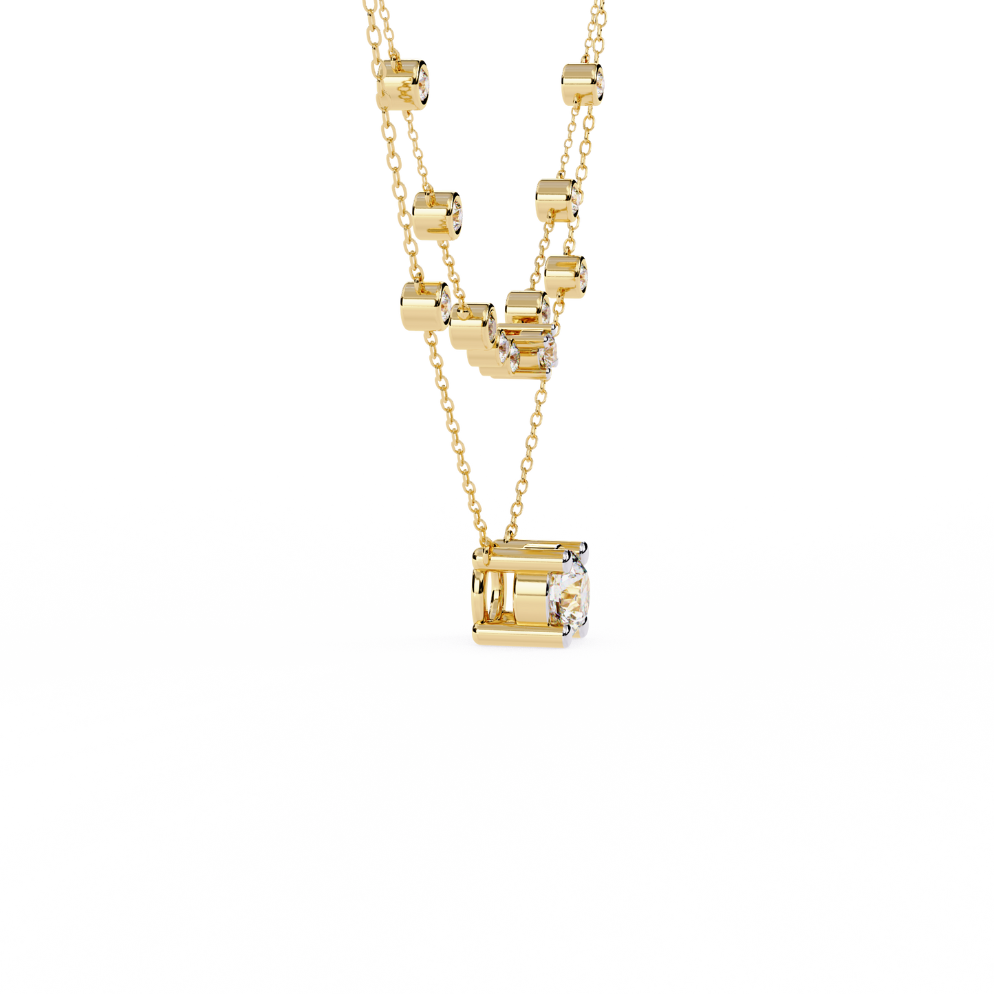 Premium Round Brilliant Diamond Solitaire Necklace