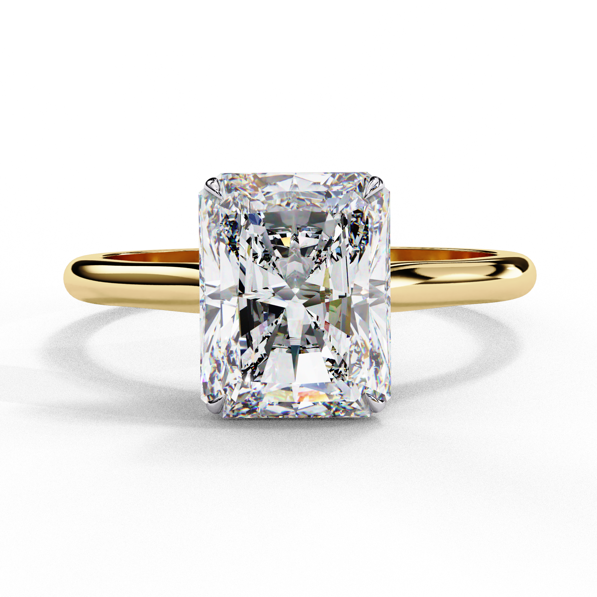 Radiant Cut Lab Grown Diamond Solitaire Engagement Ring