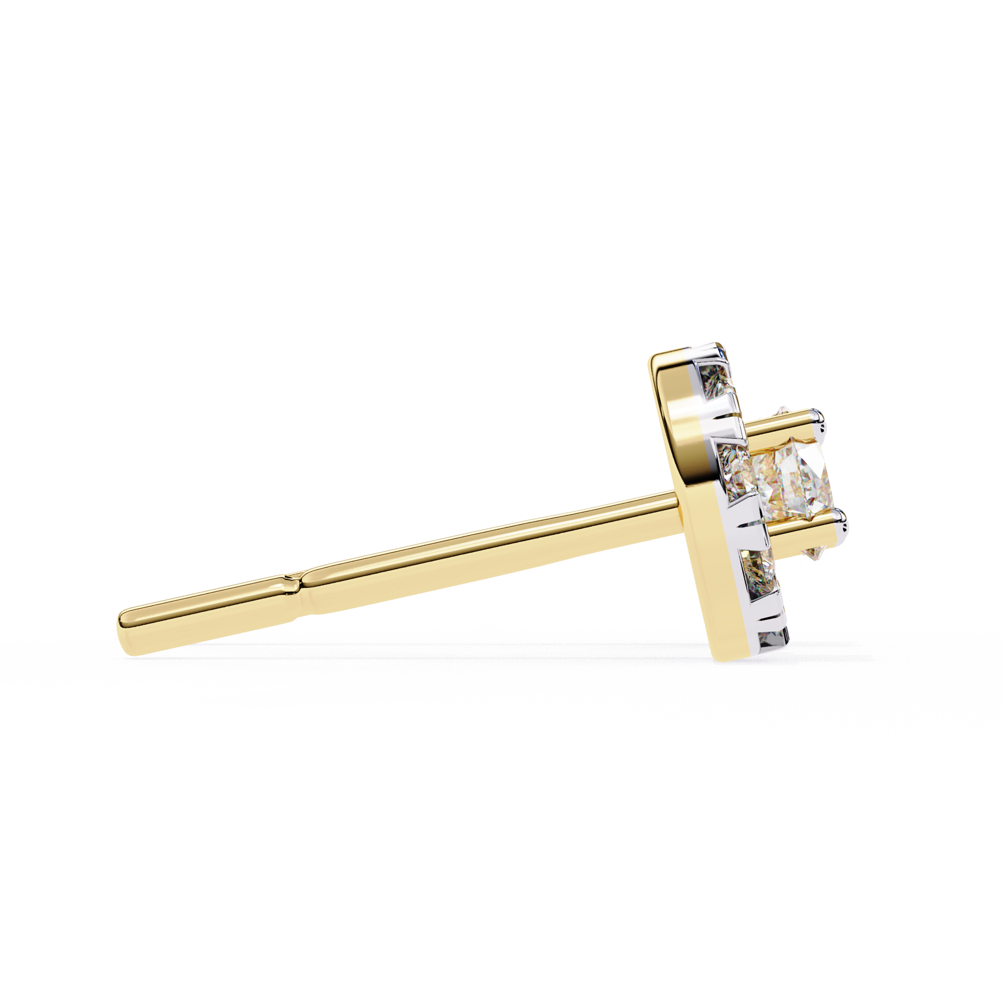 Halo Lab Grown Diamond Stud Earrings