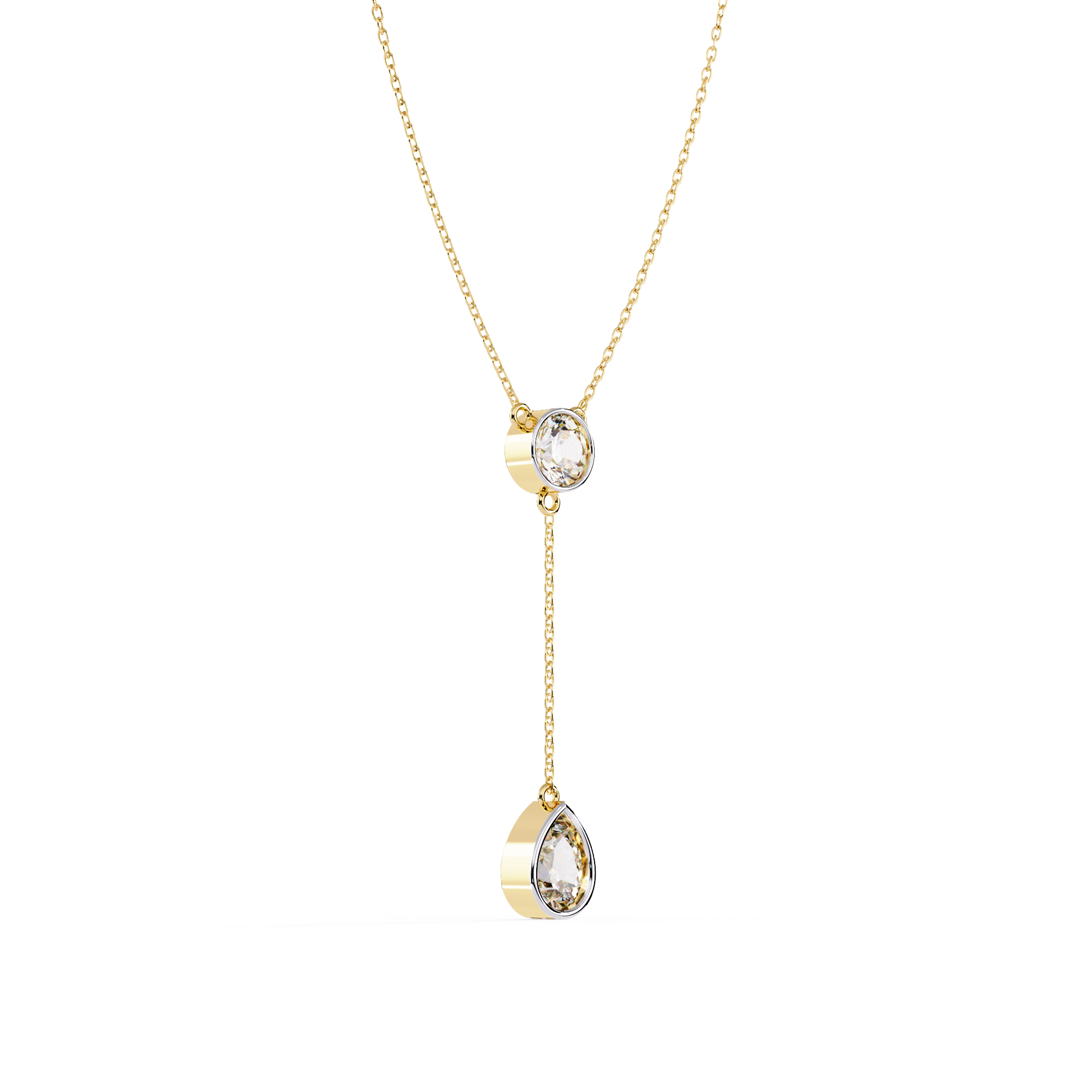 Classic Y-Necklace with Sparkling Diamonds