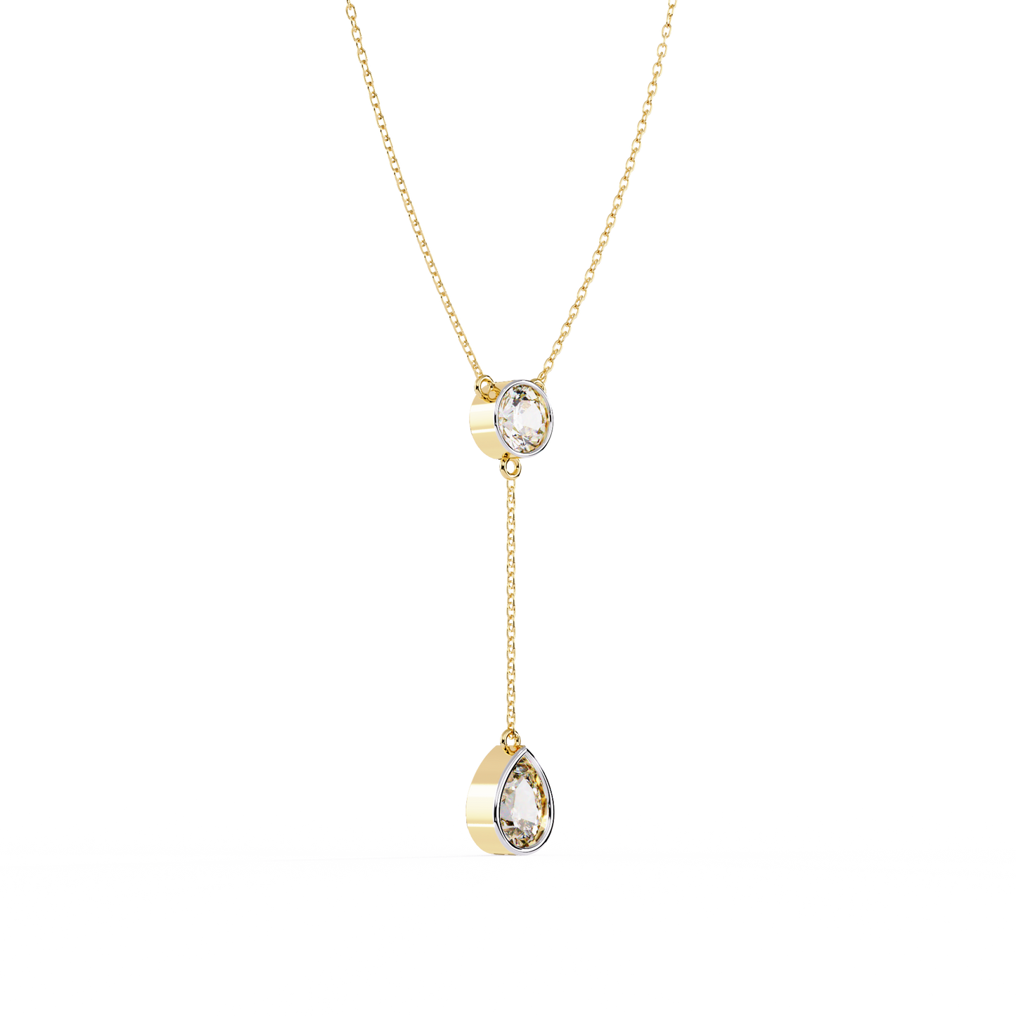 Classic Y-Necklace with Sparkling Diamonds