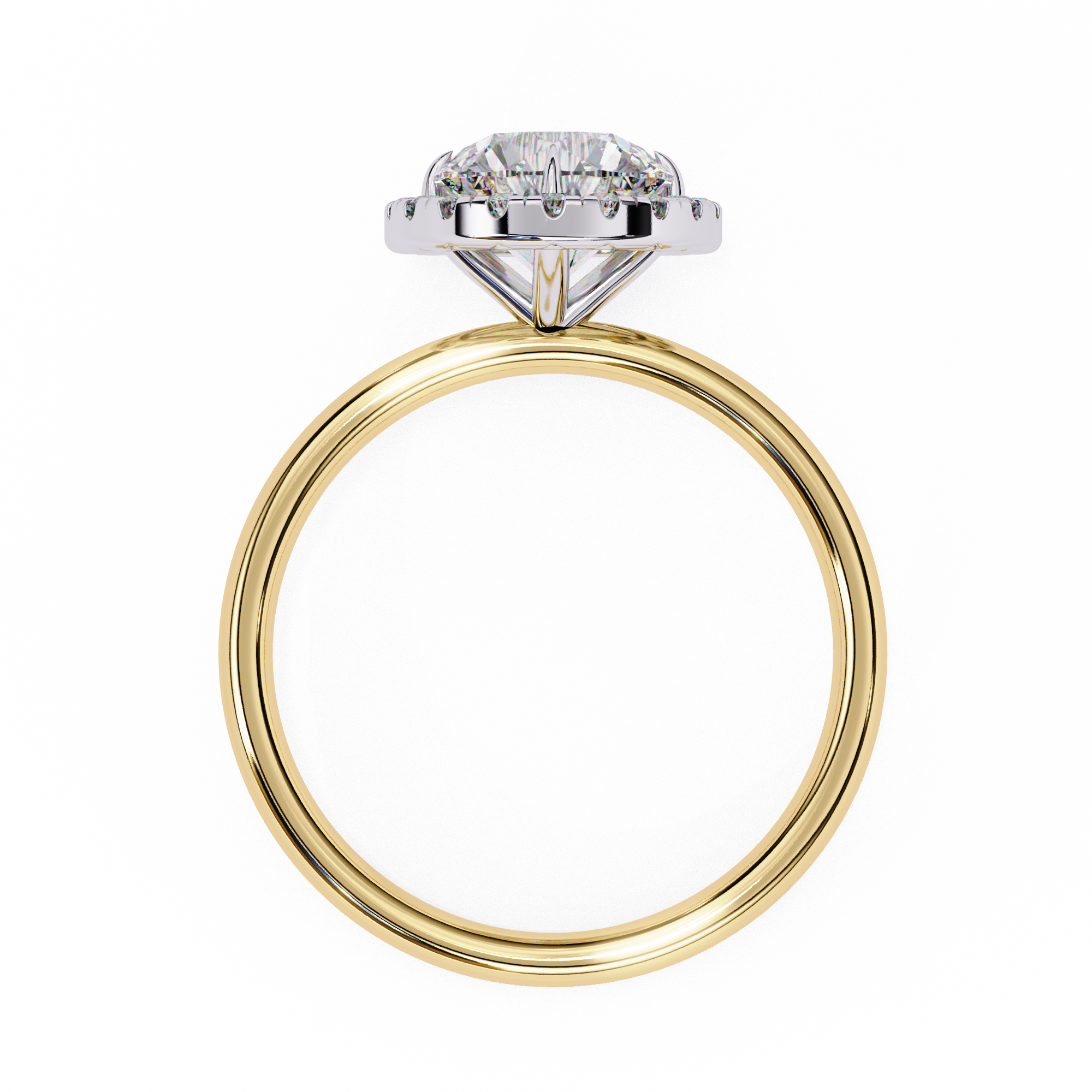 Lab Grown Round Diamond Halo Engagement Rings