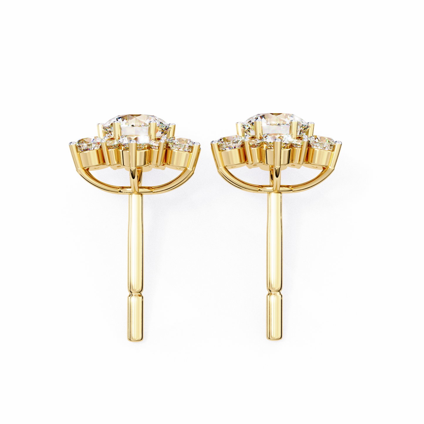 Flower Lab Grown Diamond Earrings