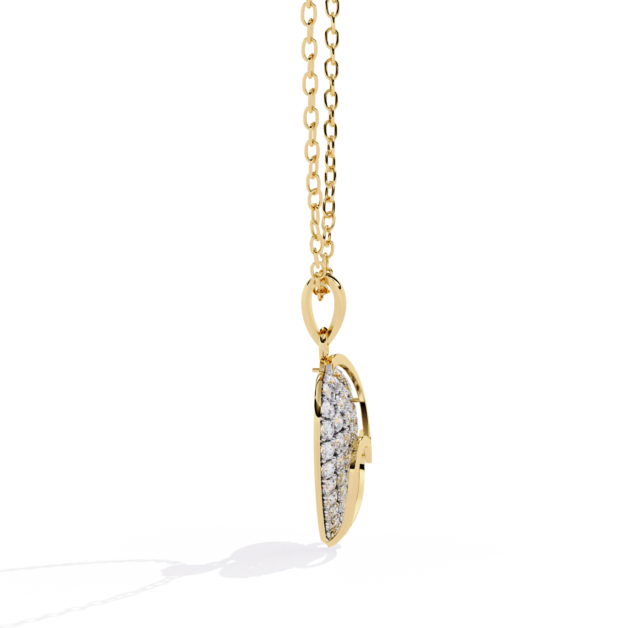 Gold Women Lab Grown Diamond Pendant