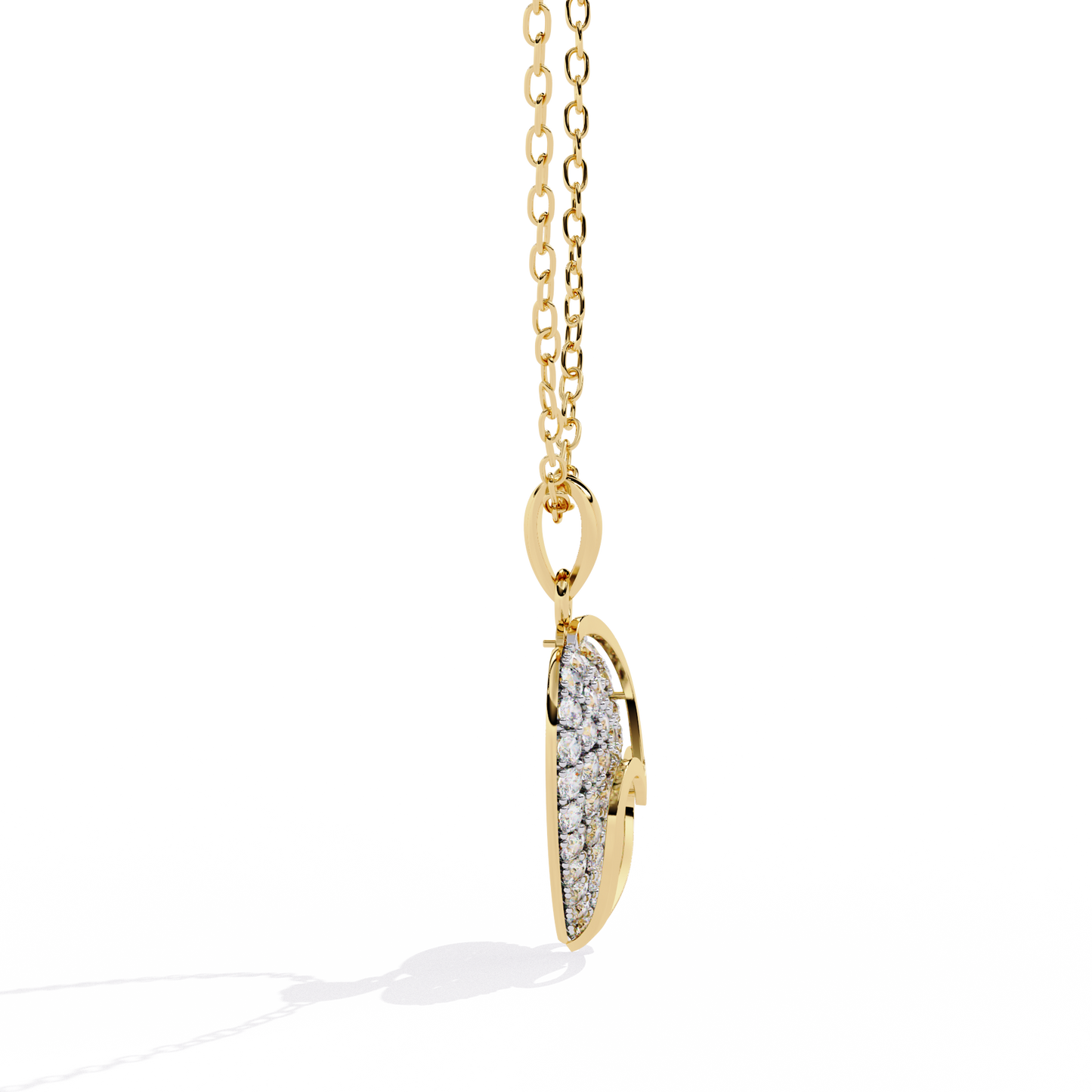 Gold Women Lab Grown Diamond Pendant
