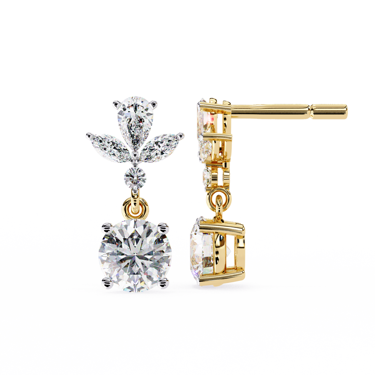 Double Drop Lab Grown Diamond Earrings