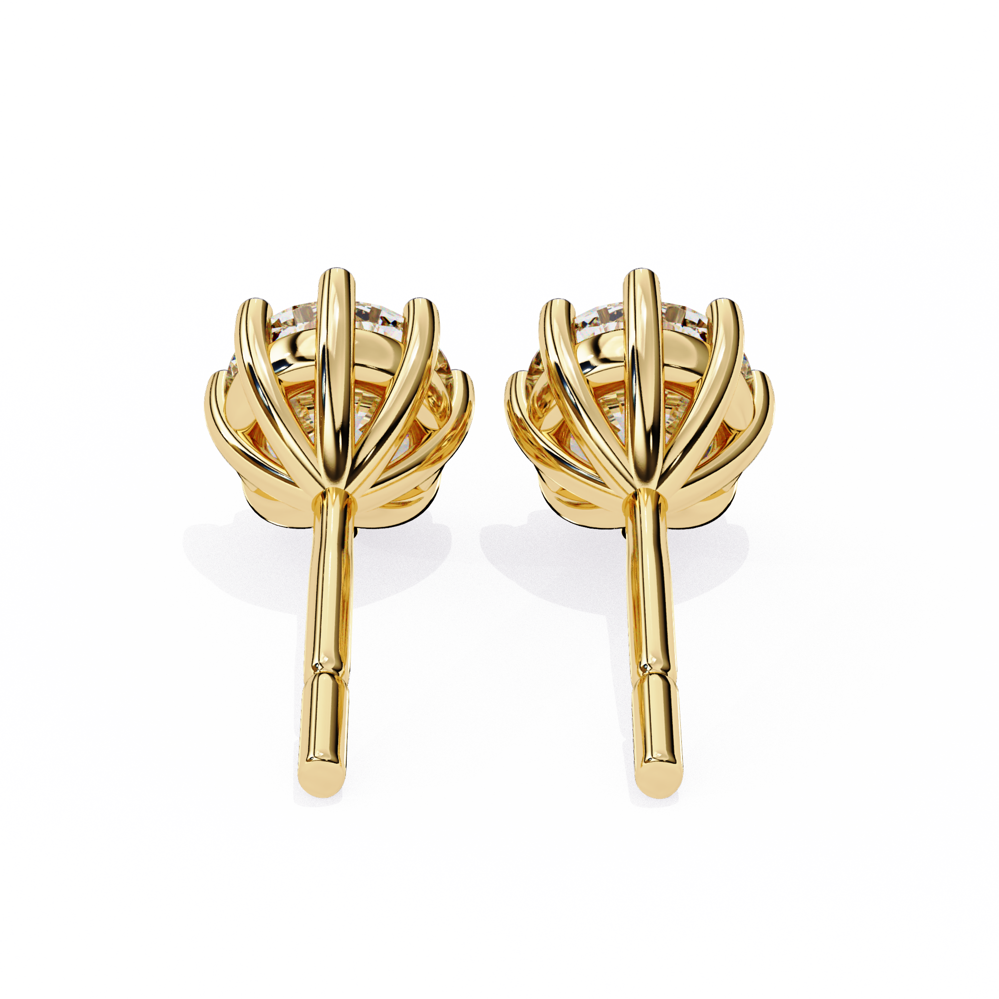 8 Prong Stud Earring