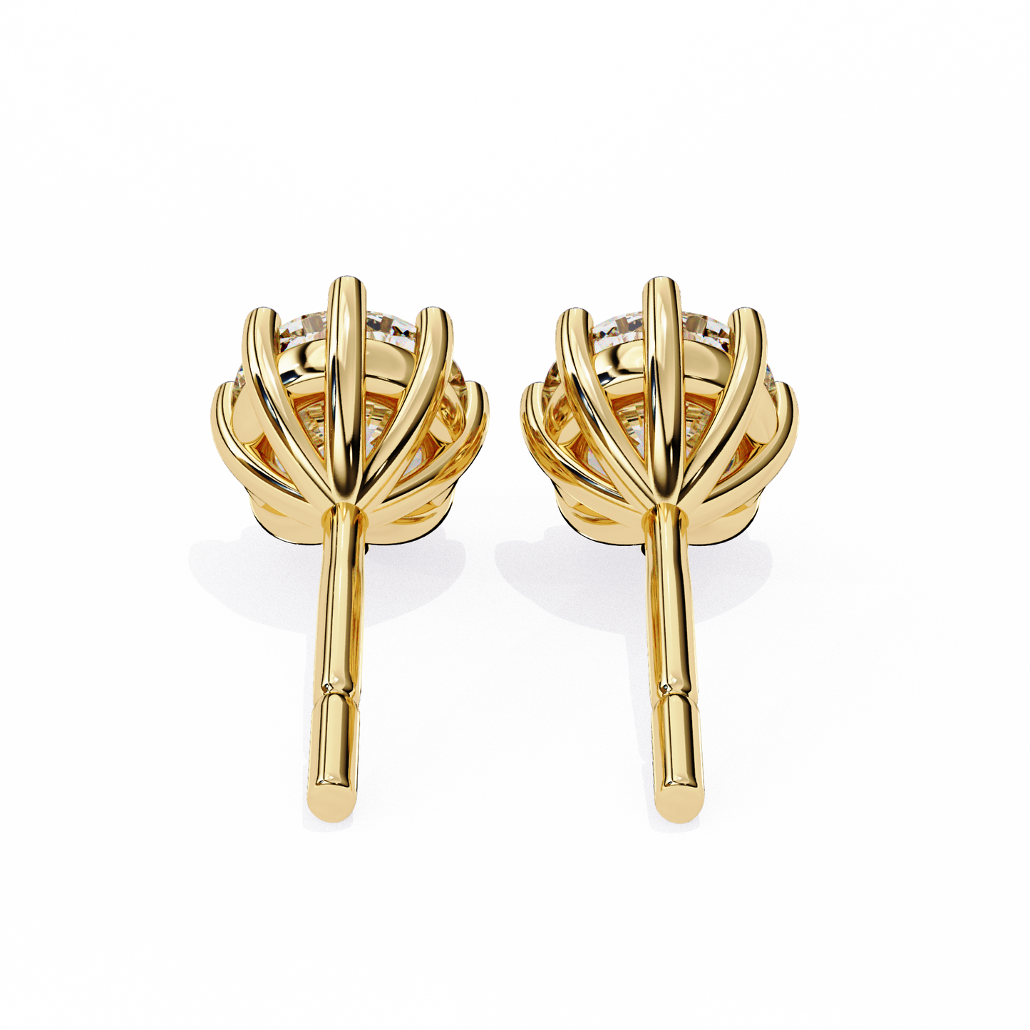 8 Prong Stud Earring