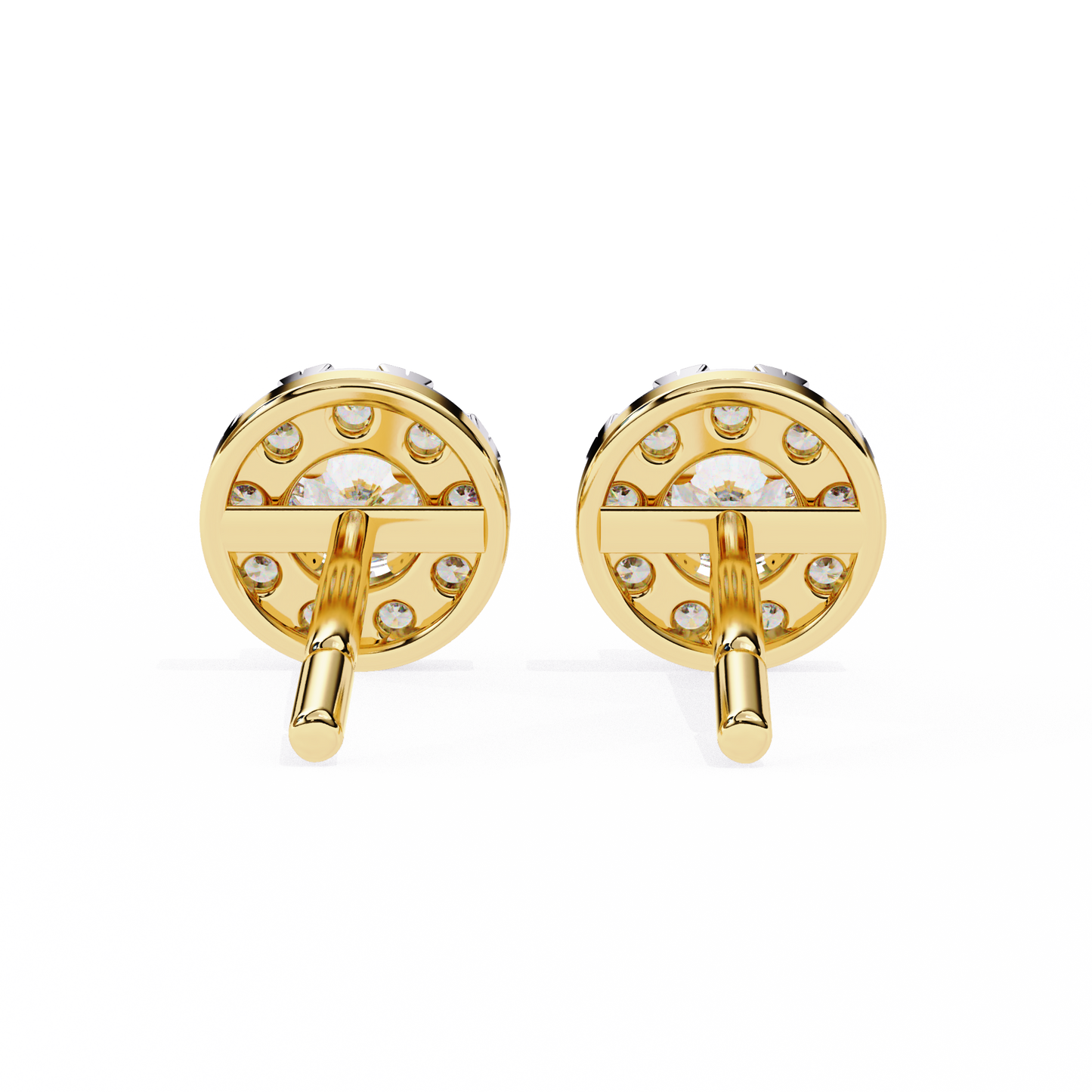 Halo Lab Grown Diamond Stud Earrings