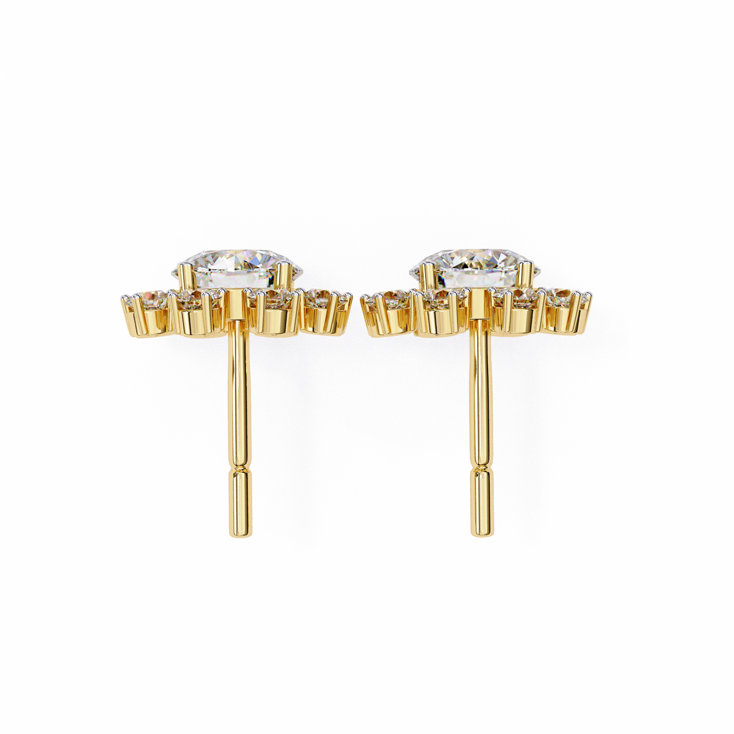 Round Studs with Wide Halo