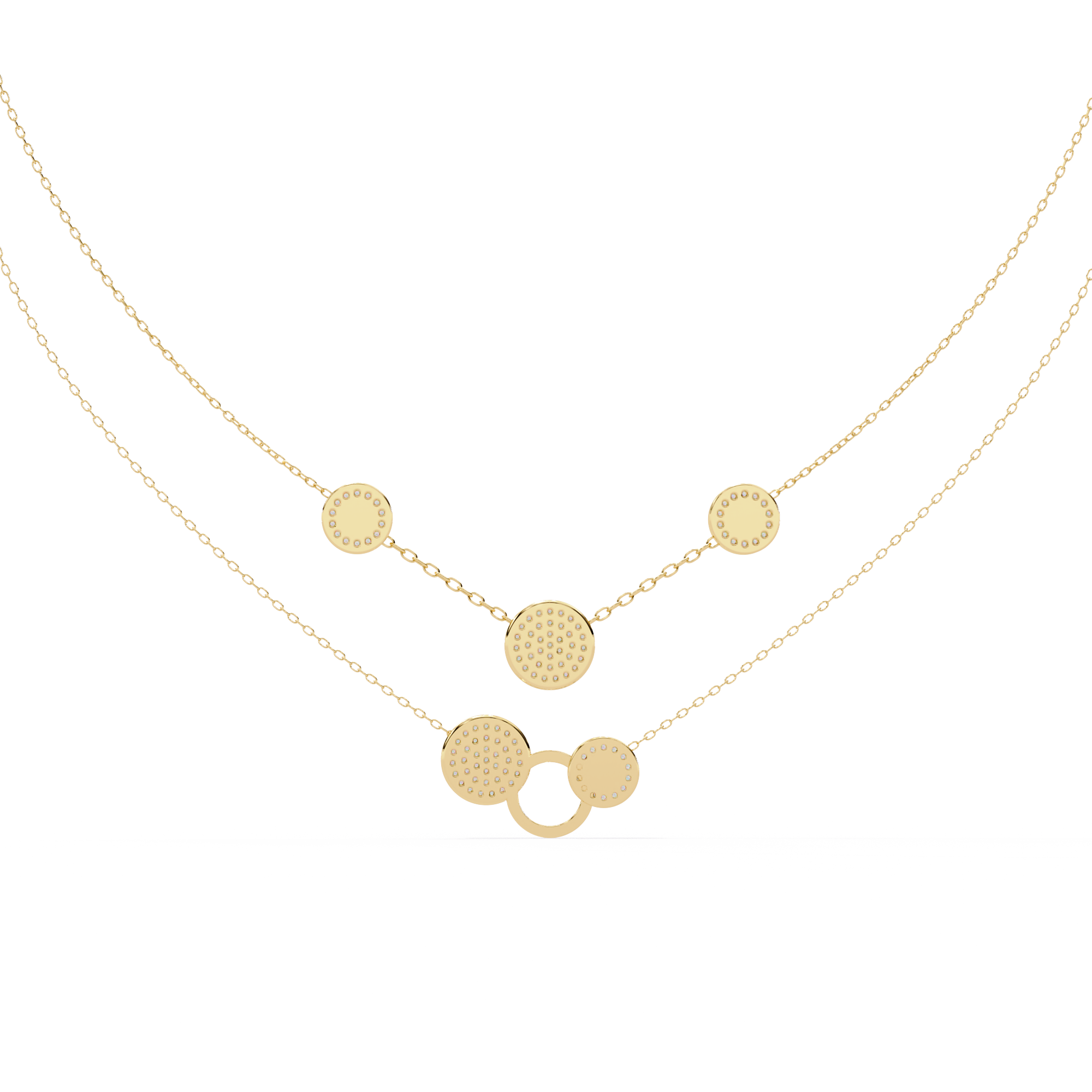 Lira Round Diamond Necklace