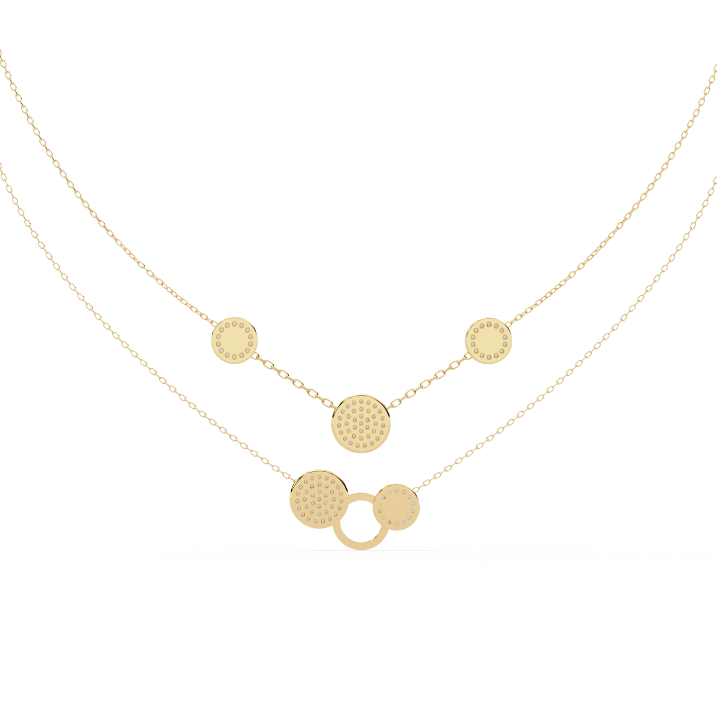 Lira Round Diamond Necklace