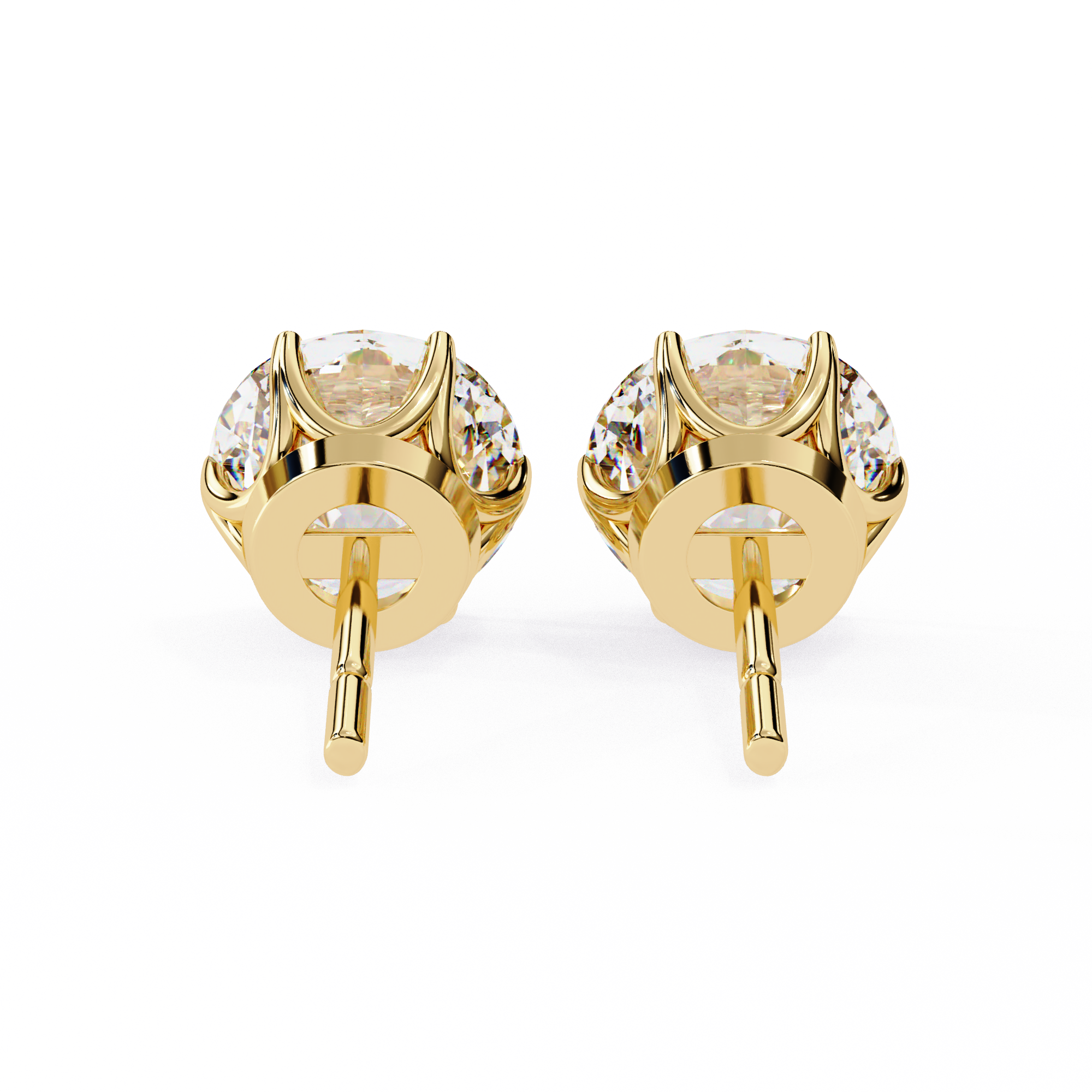 Classic Six Claw Diamond Stud Earrings