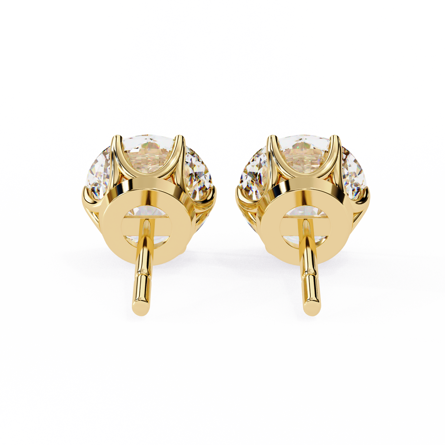Classic Six Claw Diamond Stud Earrings