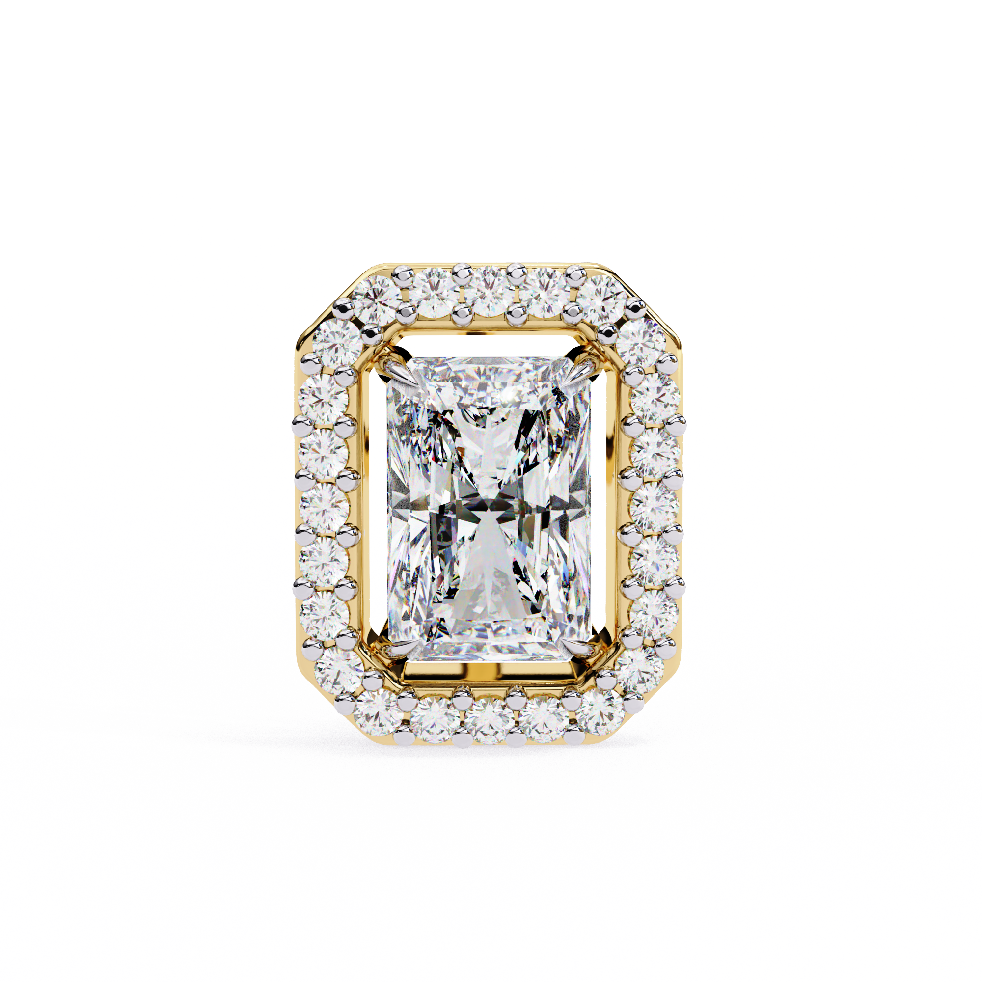 Lab Grown Diamond Earring Studs Radiant Stone