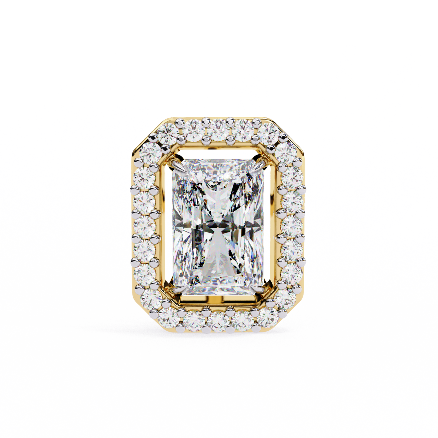 Lab Grown Diamond Earring Studs Radiant Stone