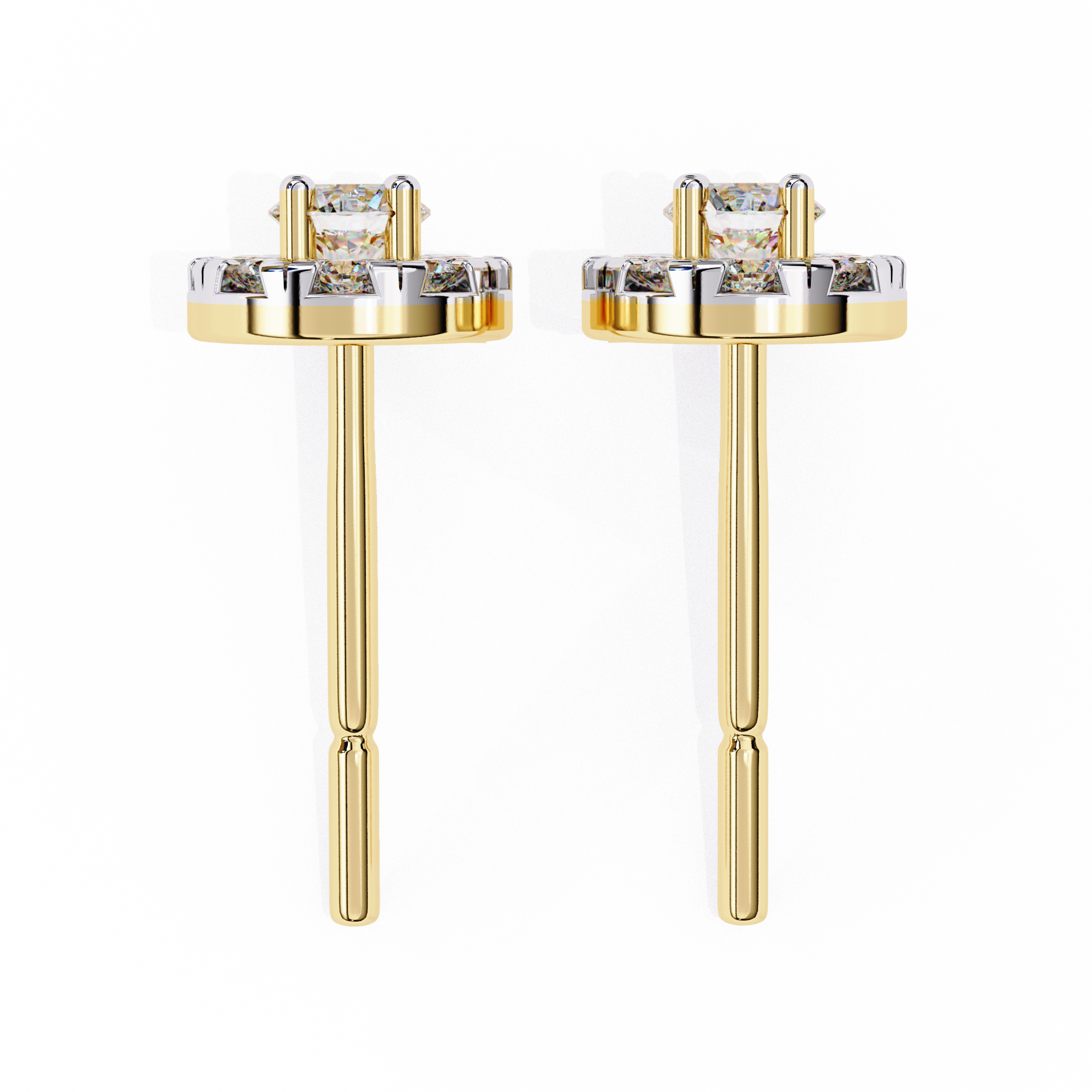 Halo Lab Grown Diamond Stud Earrings