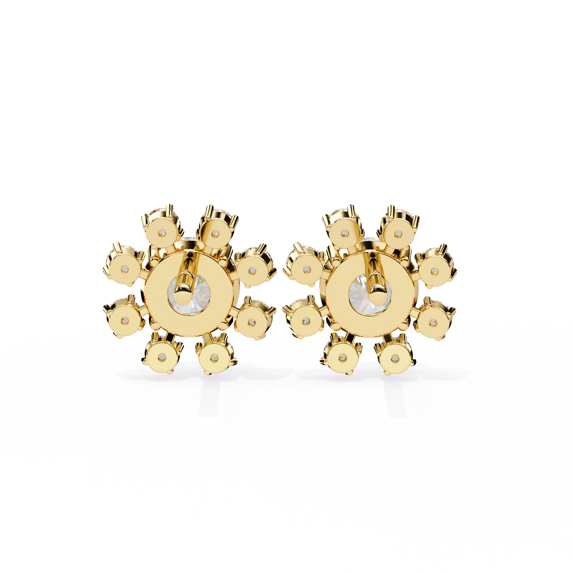 Round Studs with Wide Halo