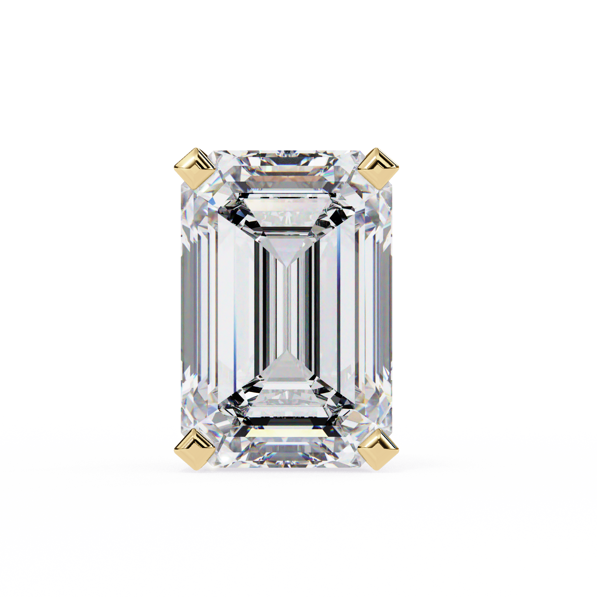 Emerald Cut Lab Diamond Solitaire Studs