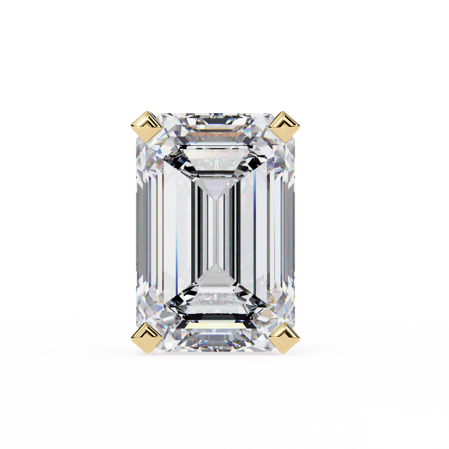 Emerald Cut Lab Diamond Solitaire Studs