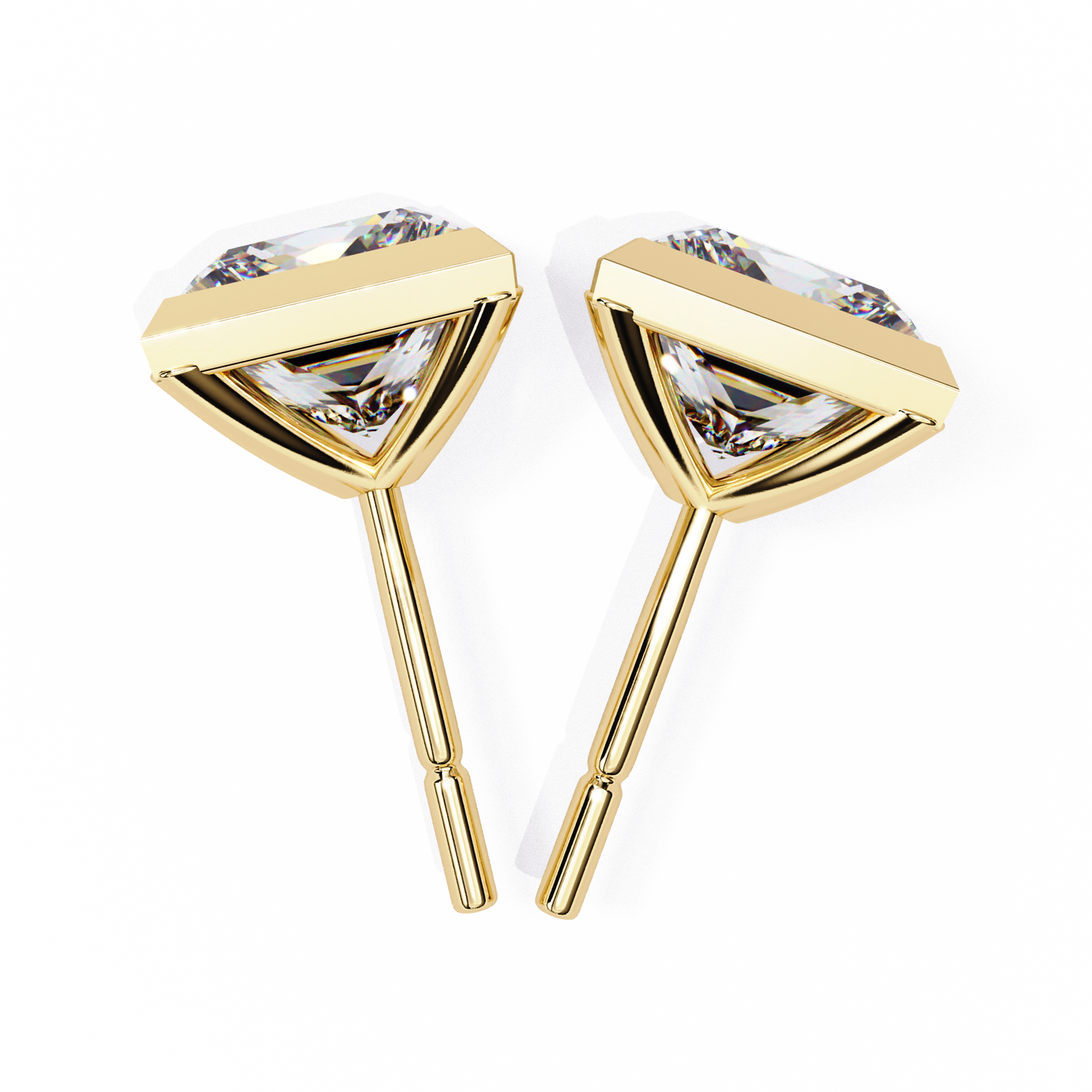 Princess Solitaire Diamond Stud
