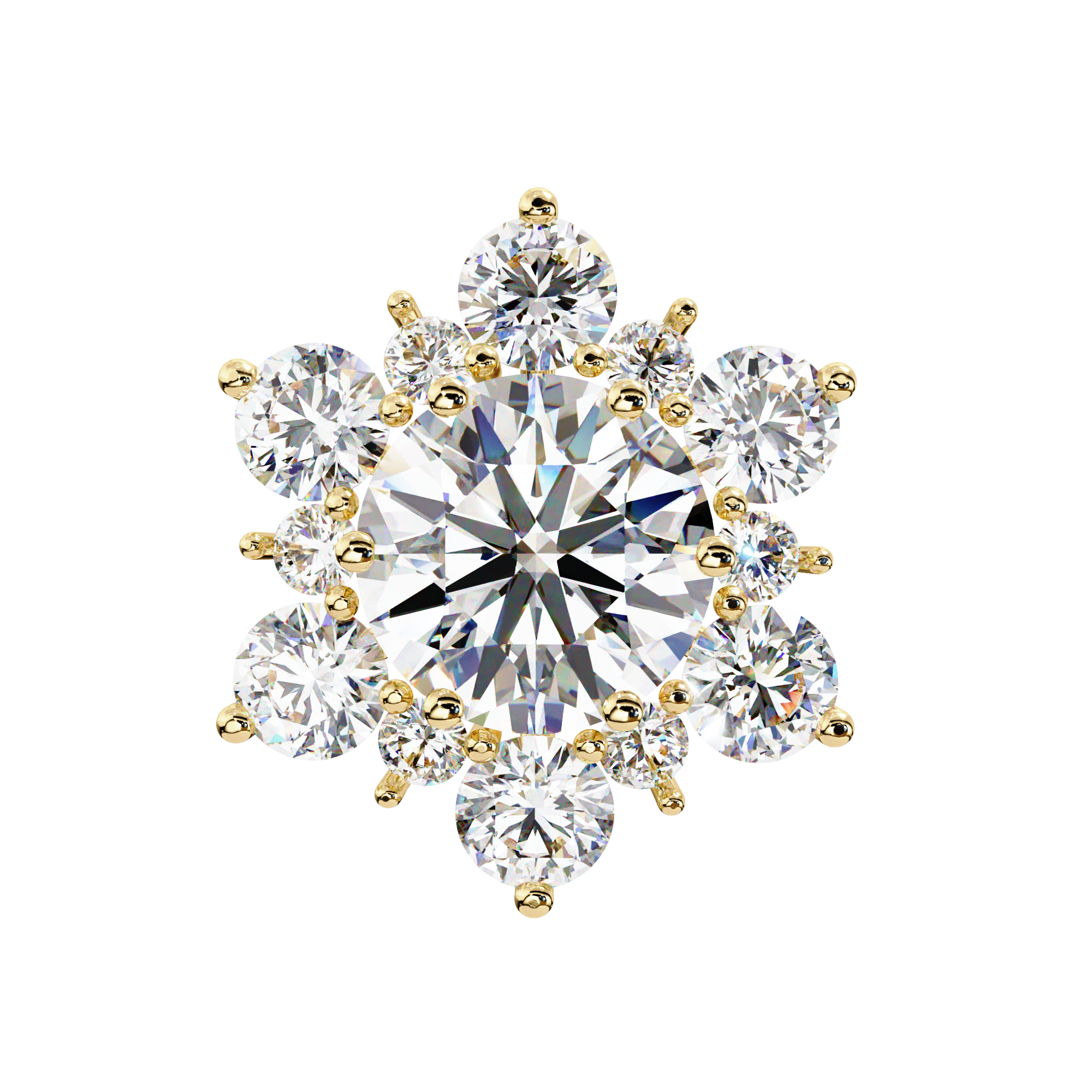 Flower Lab Grown Diamond Earrings