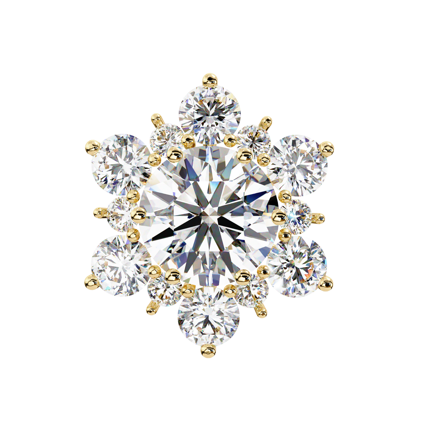 Flower Lab Grown Diamond Earrings