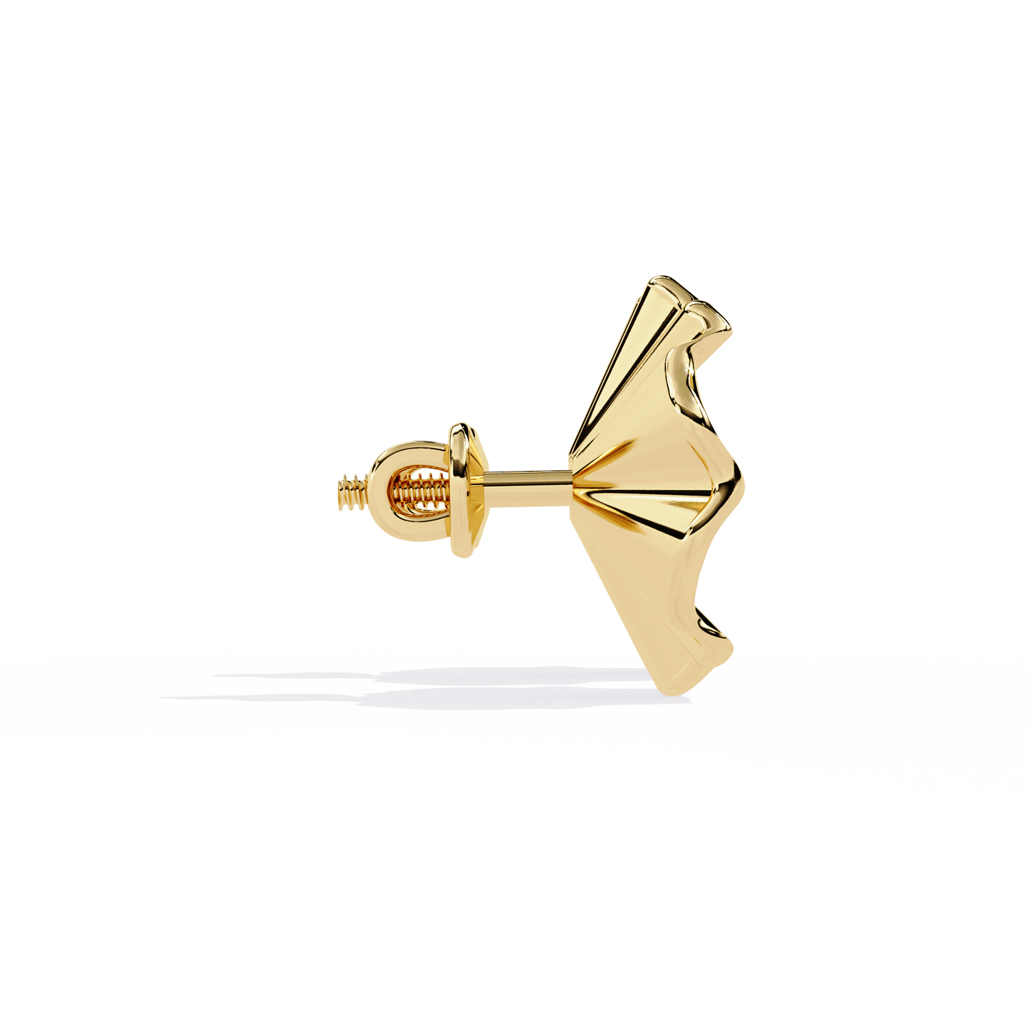 Tiny Gold Studs Earrings - Floral Elegance | Lab-grown Diamond