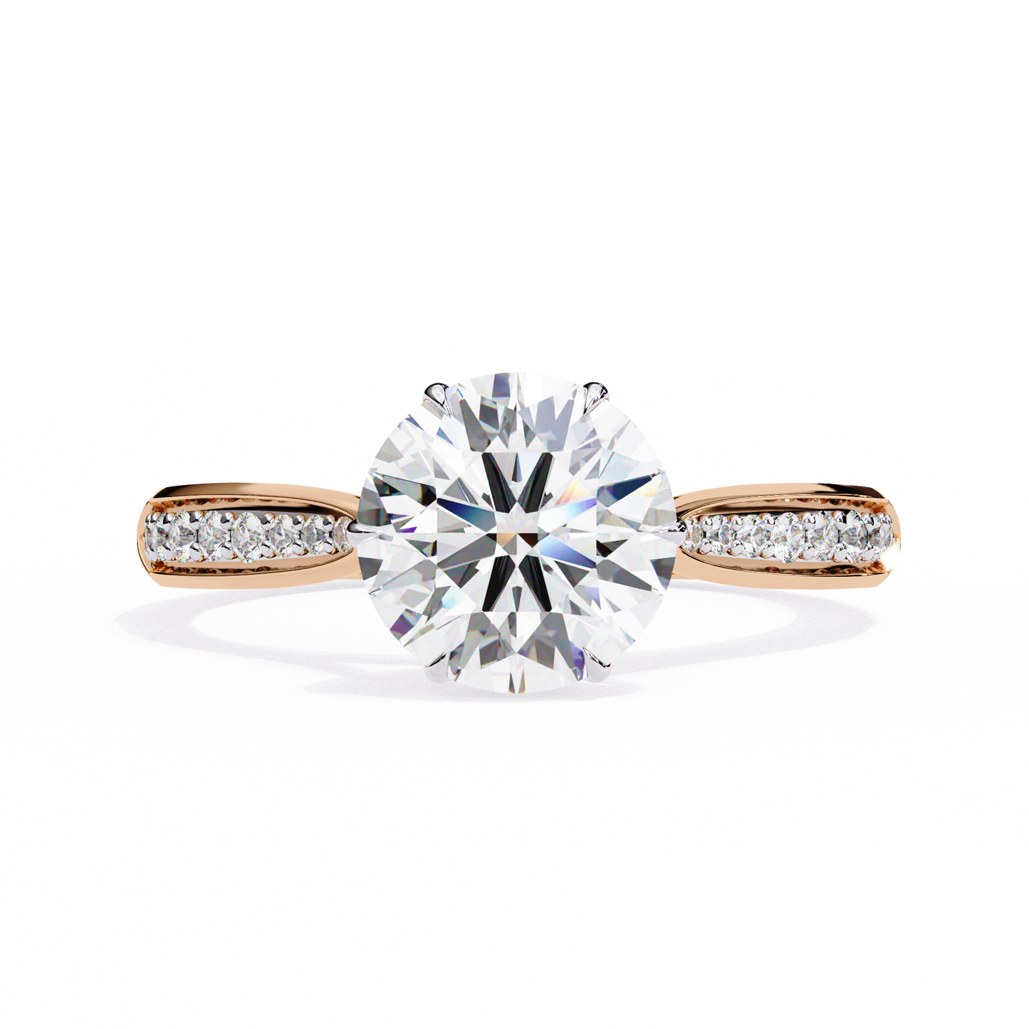 Round Timeless Solitaire Ring in Channel Setting