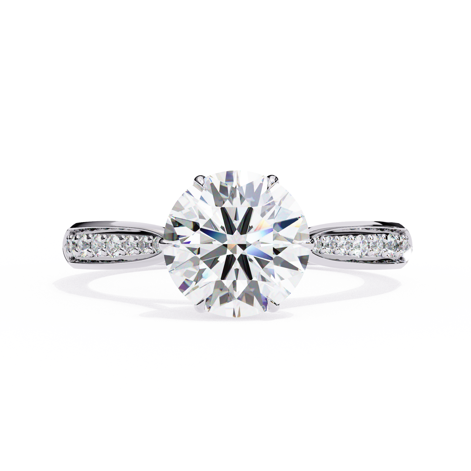 Round Timeless Solitaire Ring in Channel Setting