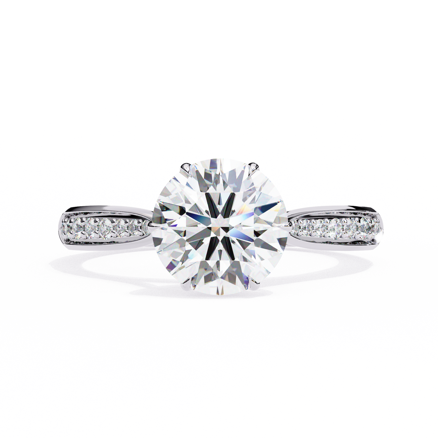 Round Timeless Solitaire Ring in Channel Setting