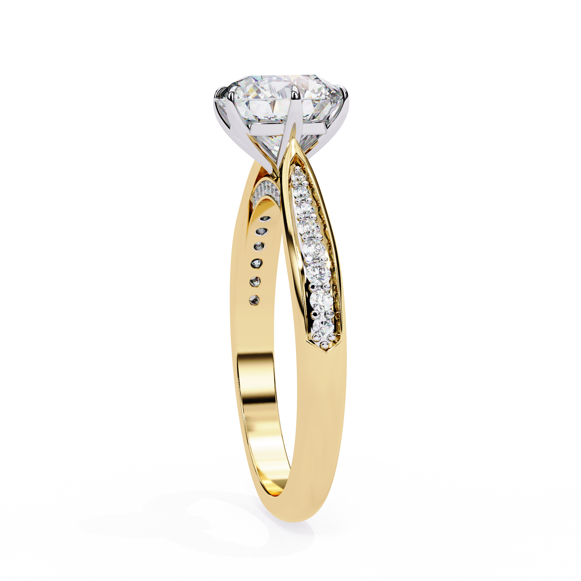 Round Timeless Solitaire Ring in Channel Setting